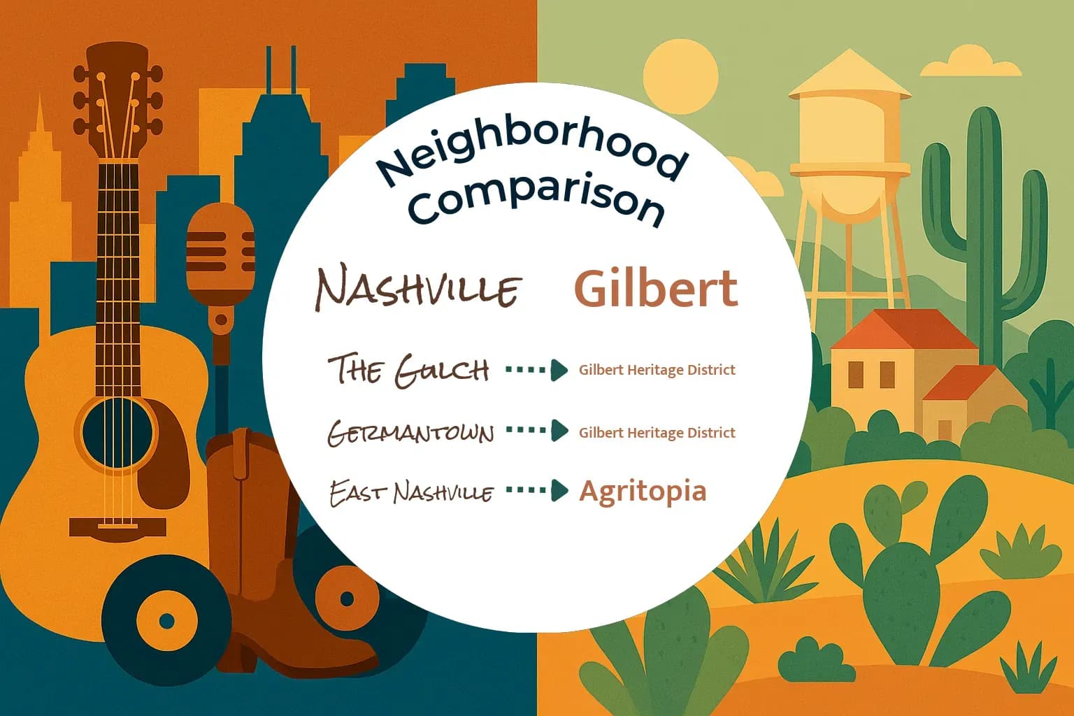 Nashville vs Gilbert Neighborhood Comparison