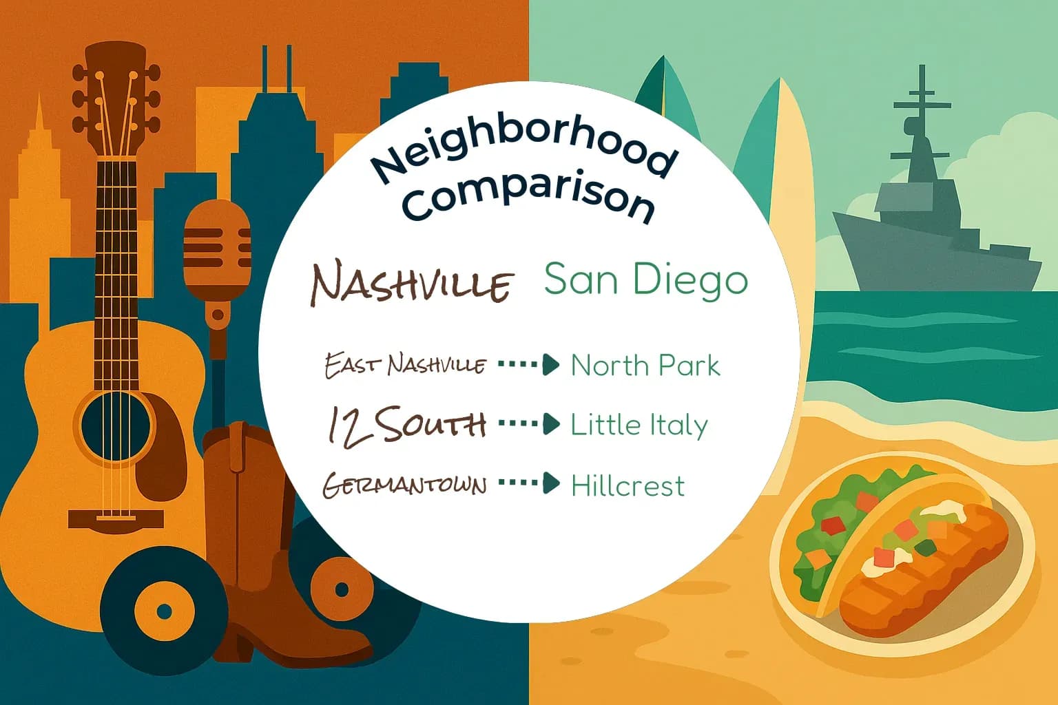 Nashville vs San Diego Neighborhood Comparison