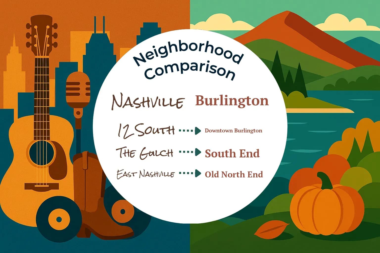Nashville vs Burlington Neighborhood Comparison