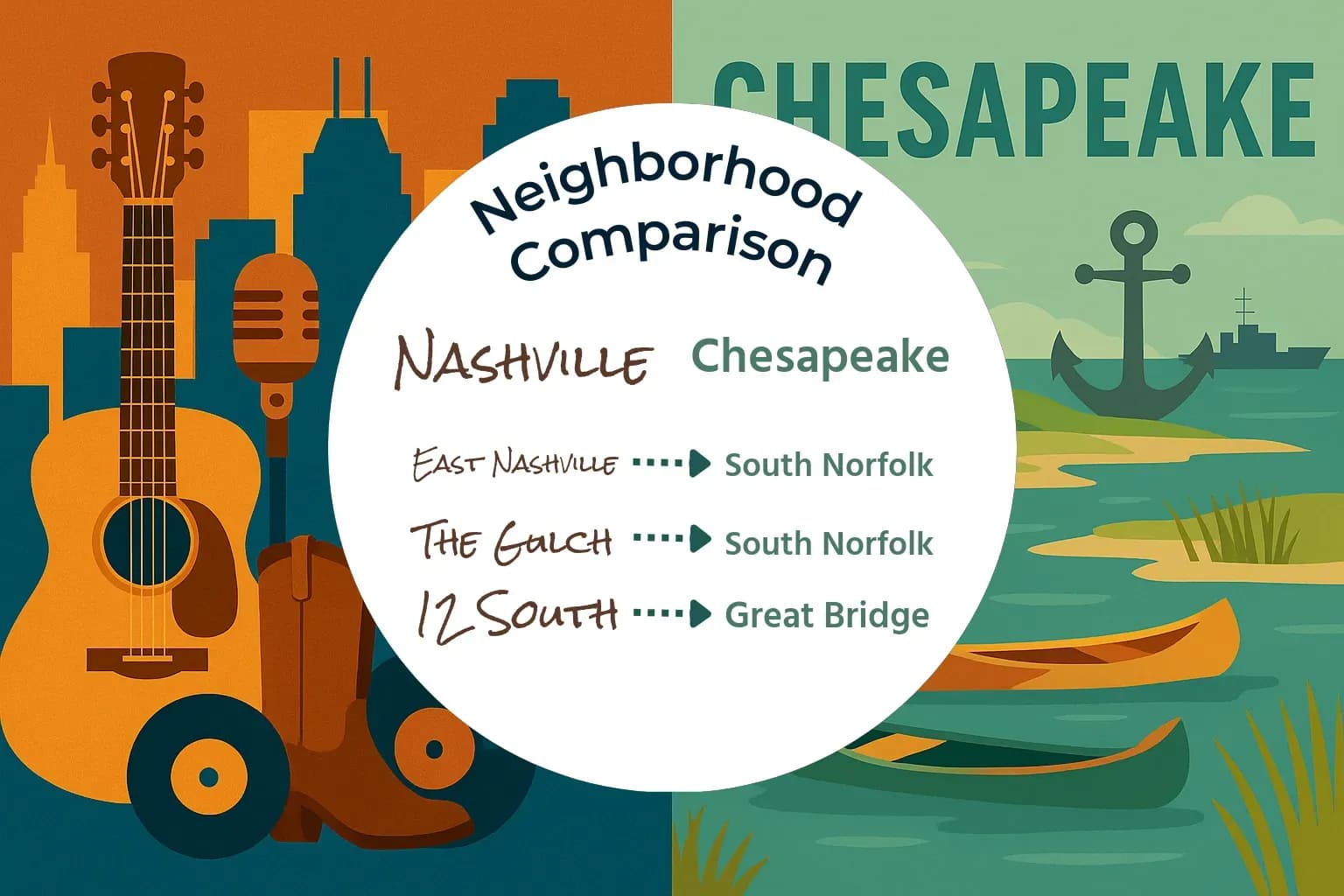 Nashville vs Chesapeake Neighborhood Comparison
