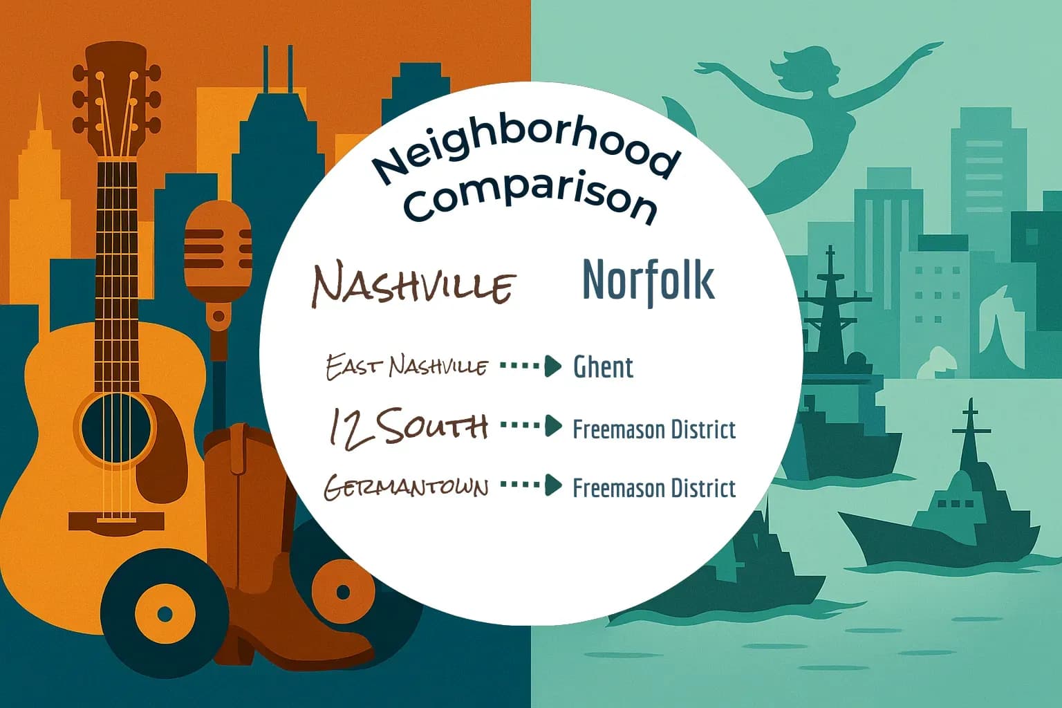 Nashville vs Norfolk Neighborhood Comparison