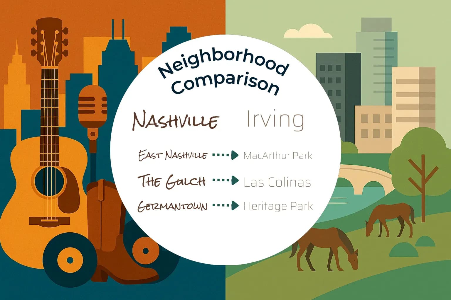 Nashville vs Irving Neighborhood Comparison