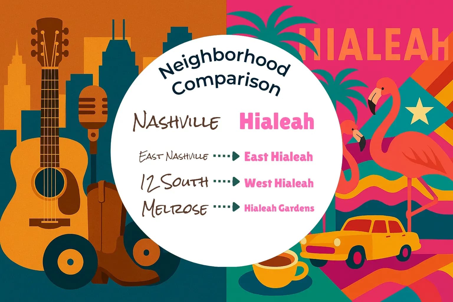 Nashville vs Hialeah Neighborhood Comparison