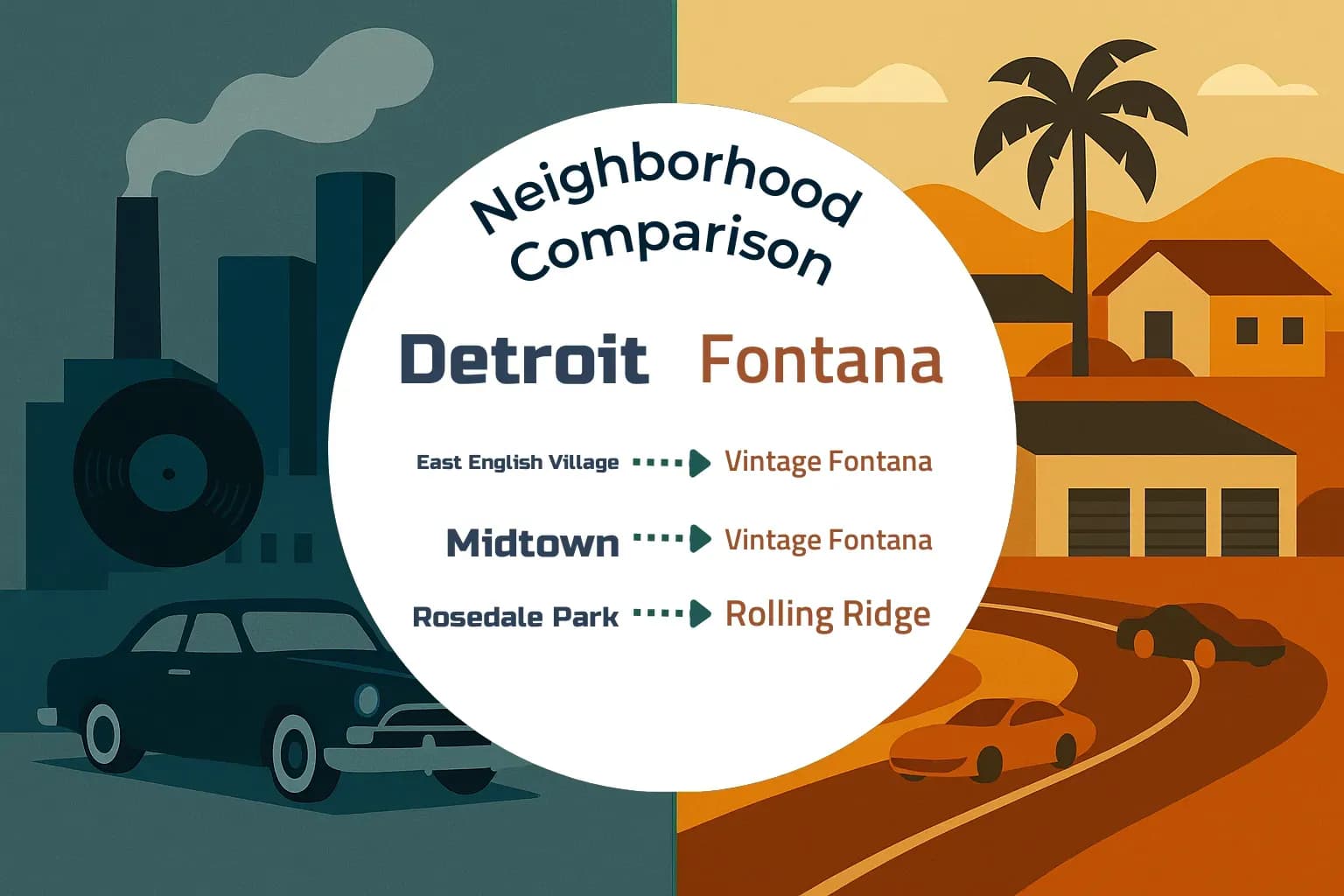 Detroit vs Fontana Neighborhood Comparison
