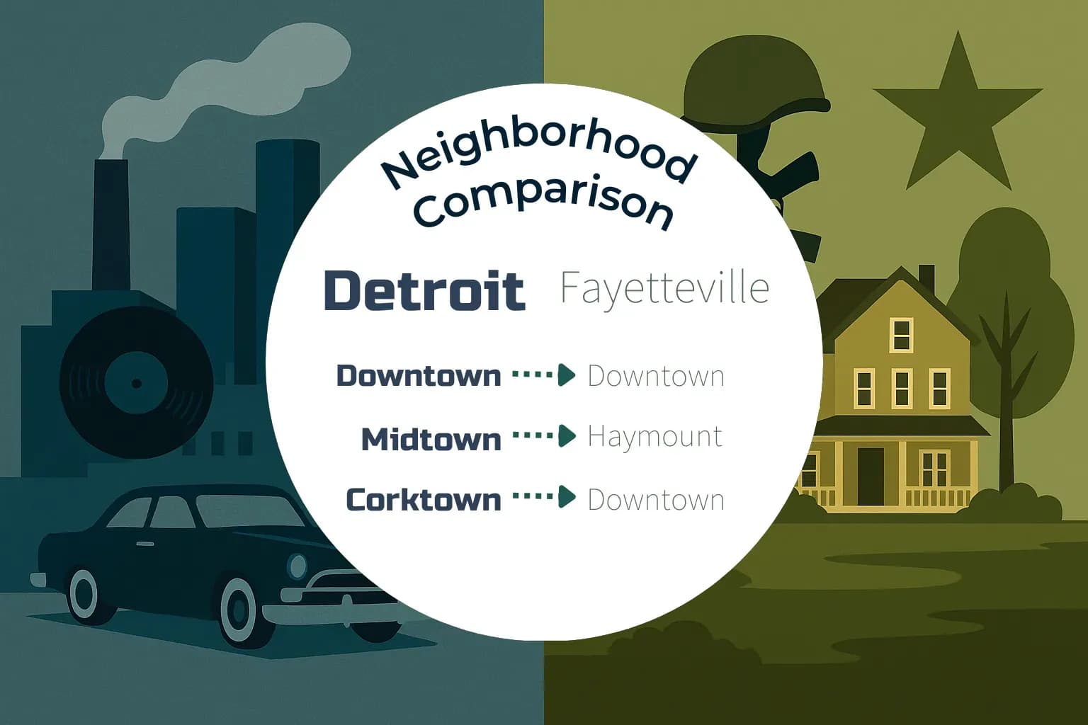 Detroit vs Fayetteville Neighborhood Comparison