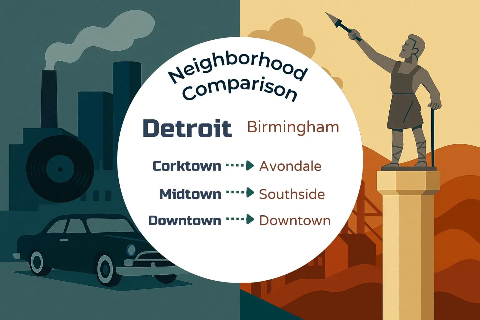 Detroit vs Birmingham Neighborhood Comparison