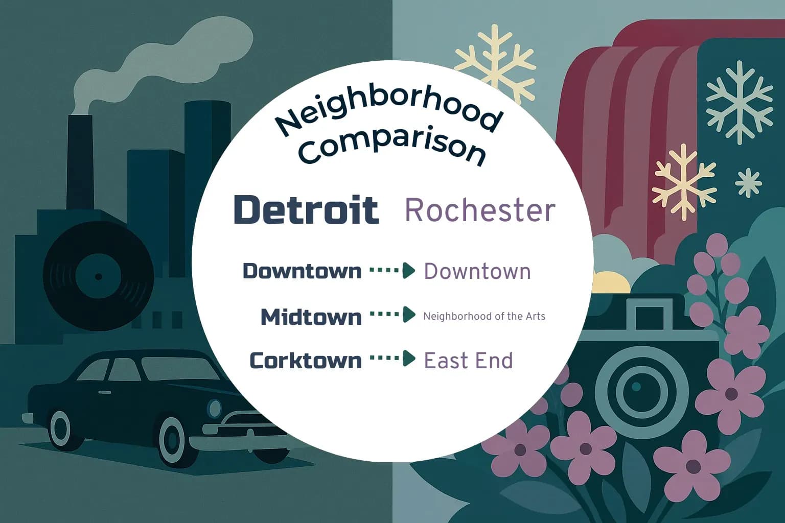 Detroit vs Rochester Neighborhood Comparison
