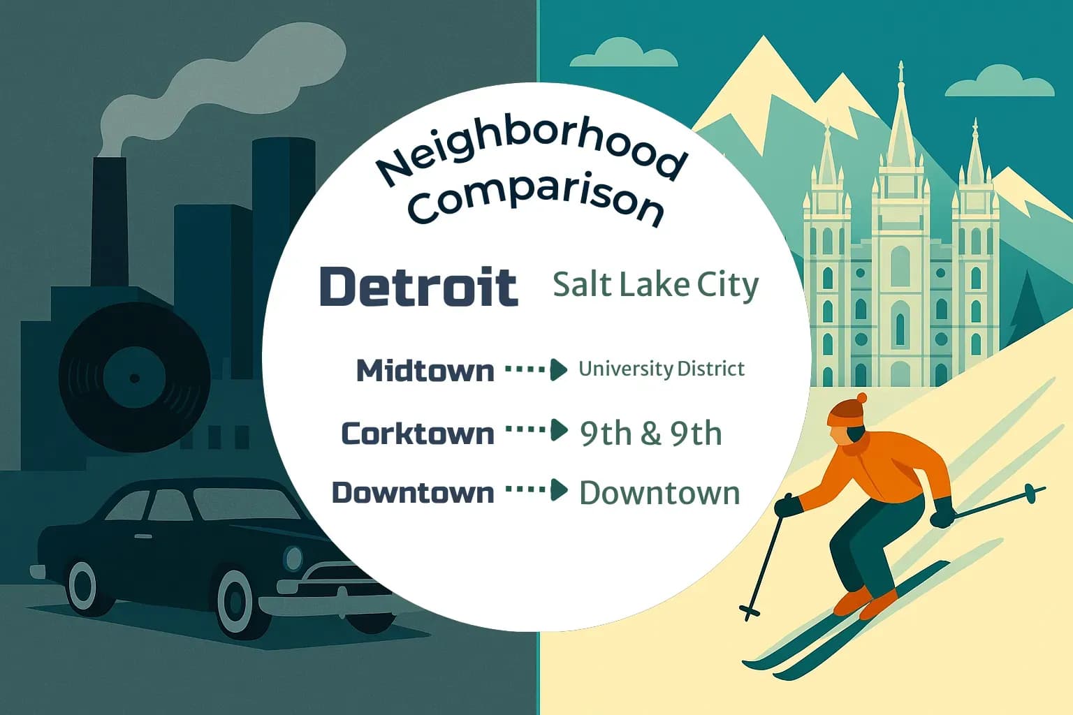 Detroit vs Salt Lake City Neighborhood Comparison