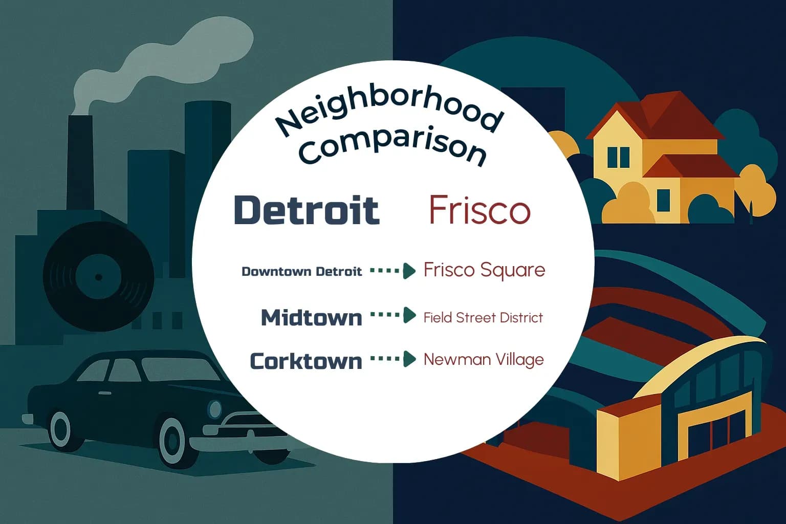 Detroit vs Frisco Neighborhood Comparison