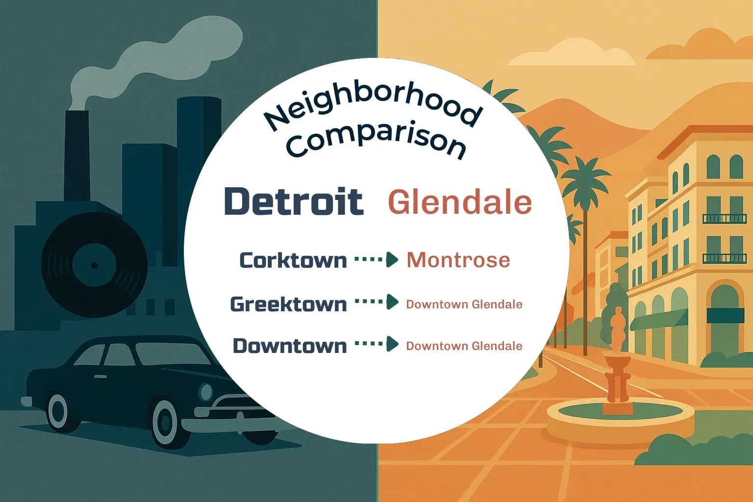 Detroit vs Glendale Neighborhood Comparison