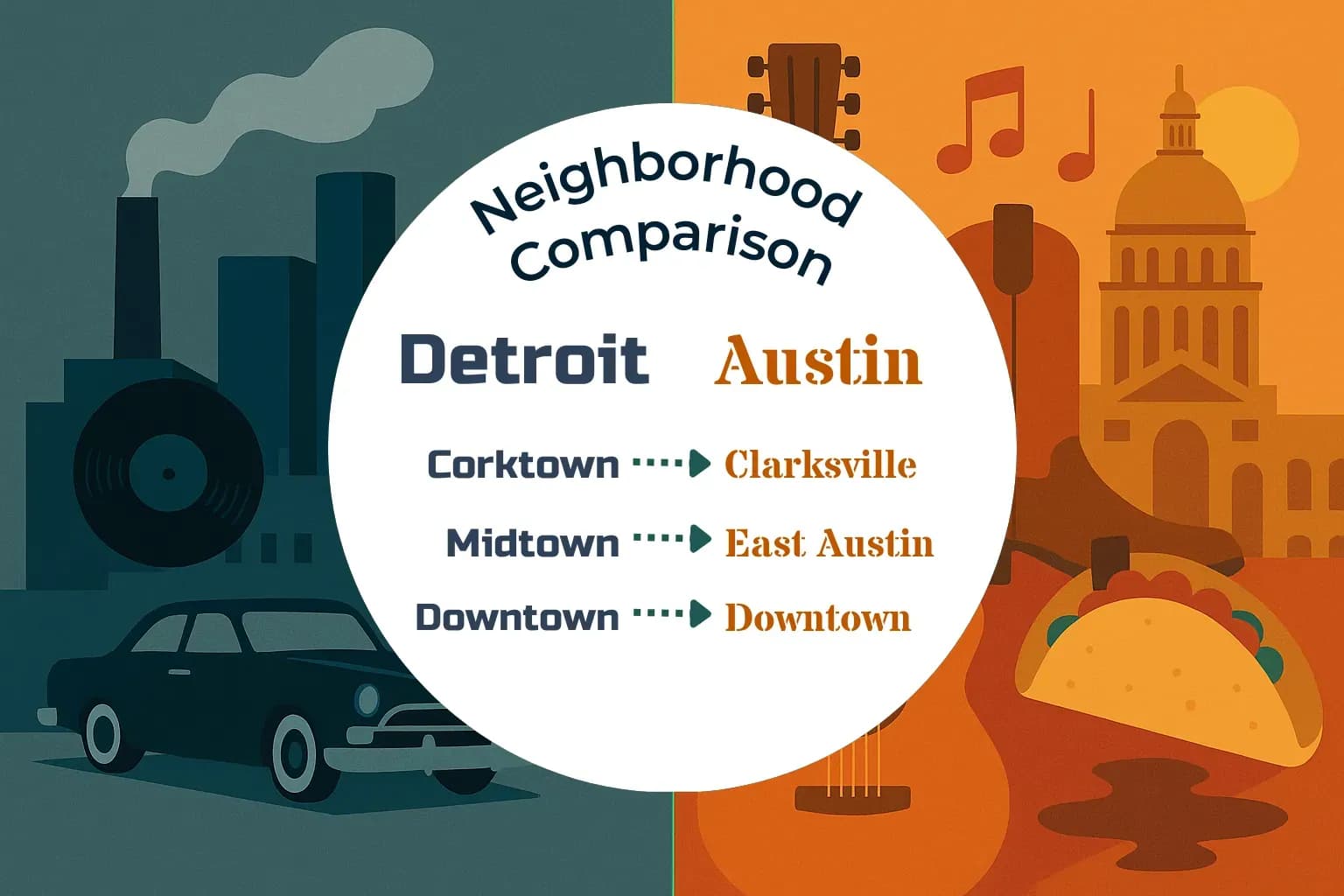Detroit vs Austin Neighborhood Comparison