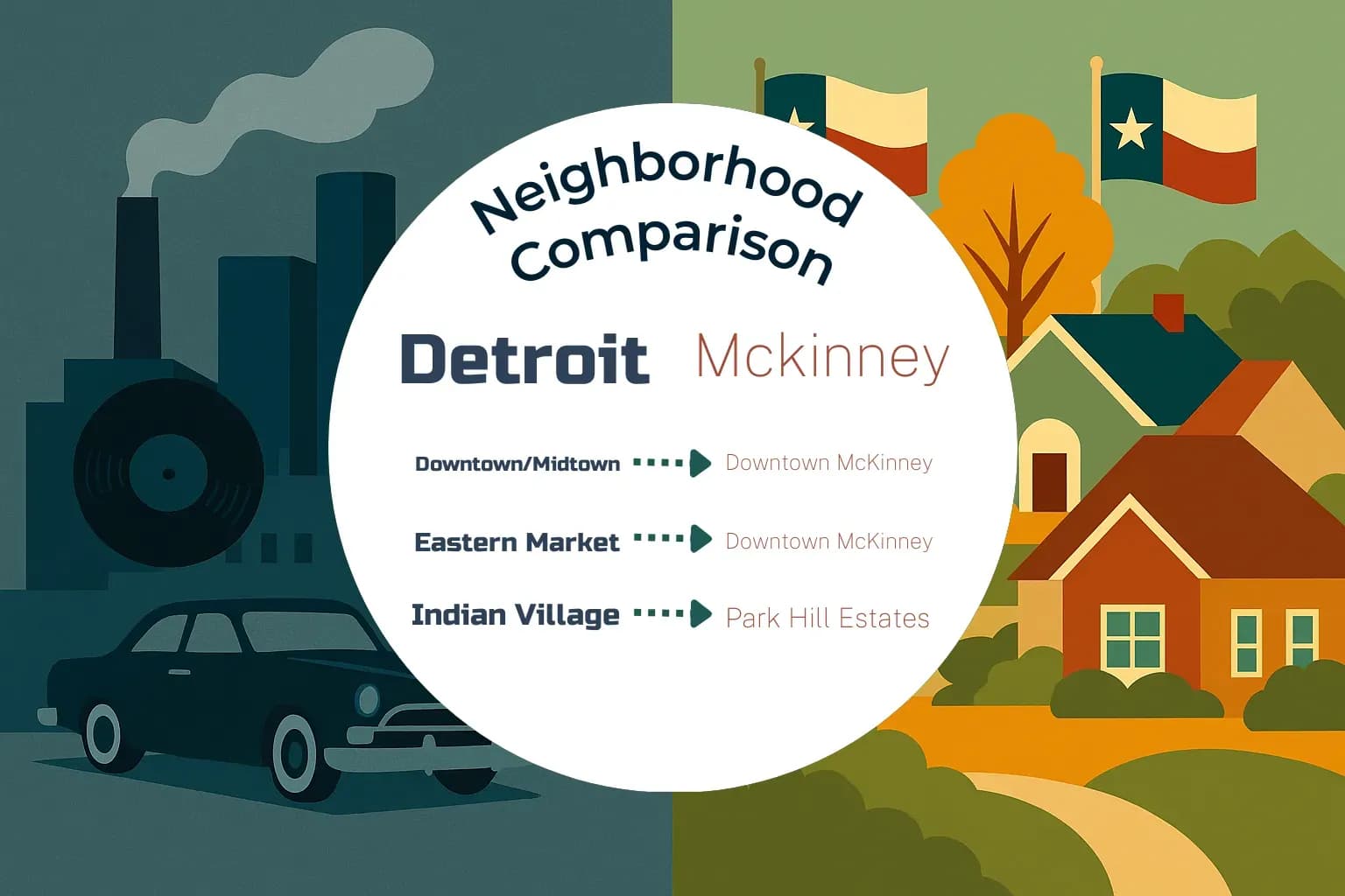 Detroit vs Mckinney Neighborhood Comparison