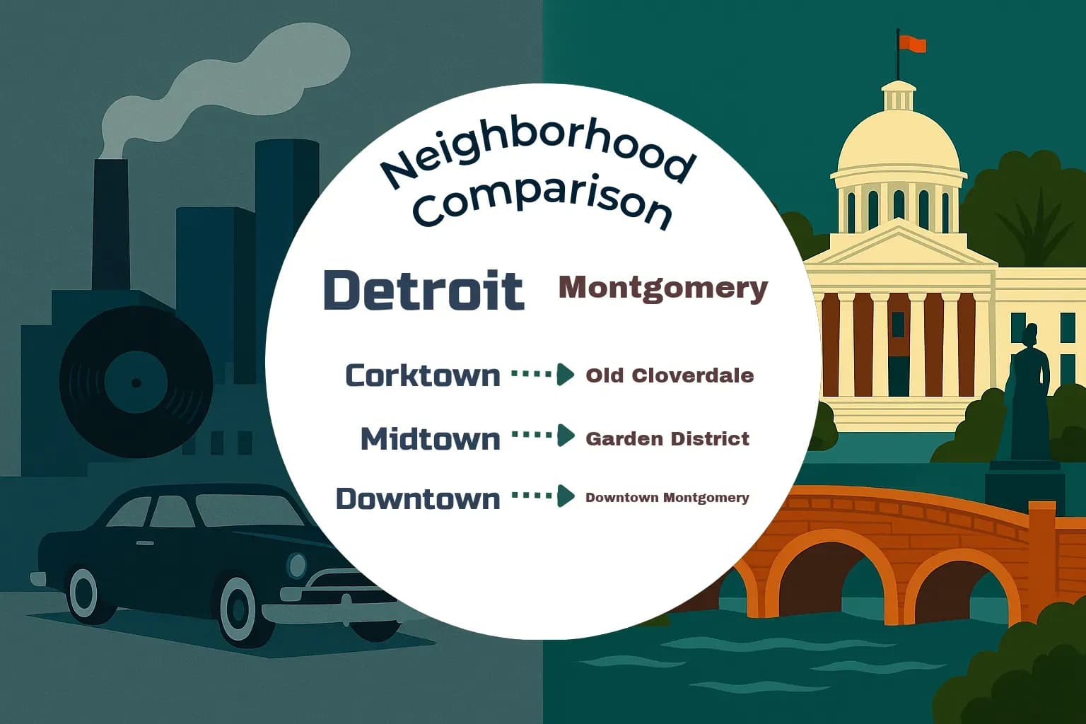 Detroit vs Montgomery Neighborhood Comparison