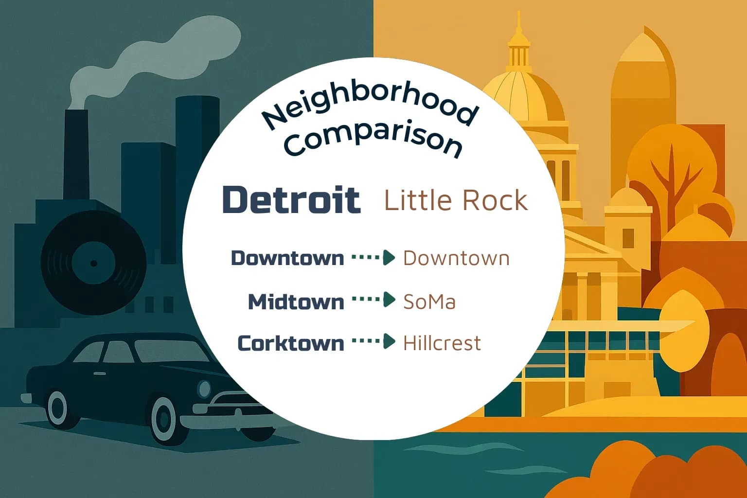 Detroit vs Little Rock Neighborhood Comparison