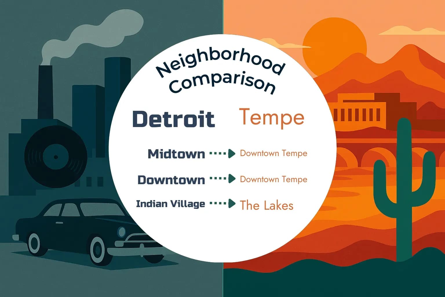 Detroit vs Tempe Neighborhood Comparison