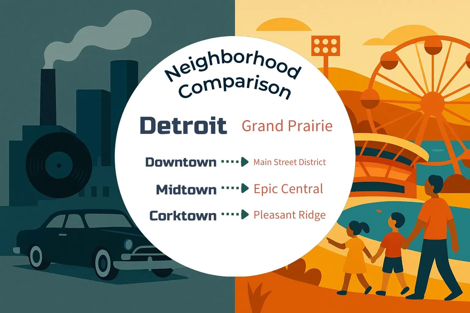 Detroit vs Grand Prairie Neighborhood Comparison
