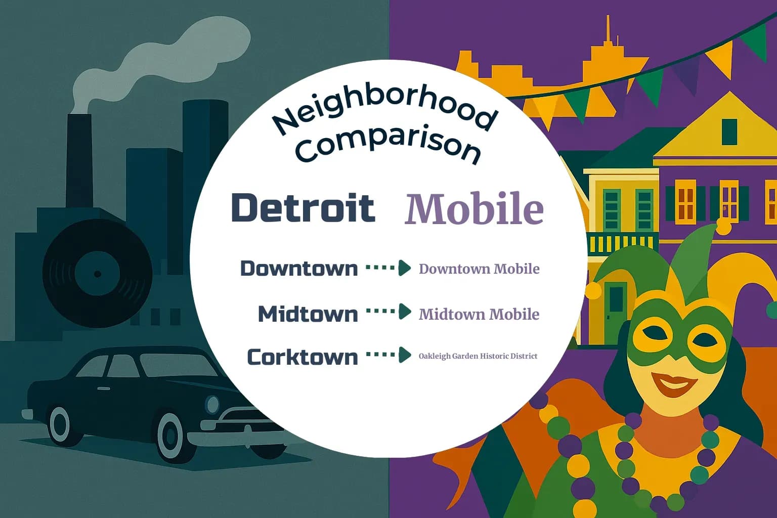 Detroit vs Mobile Neighborhood Comparison