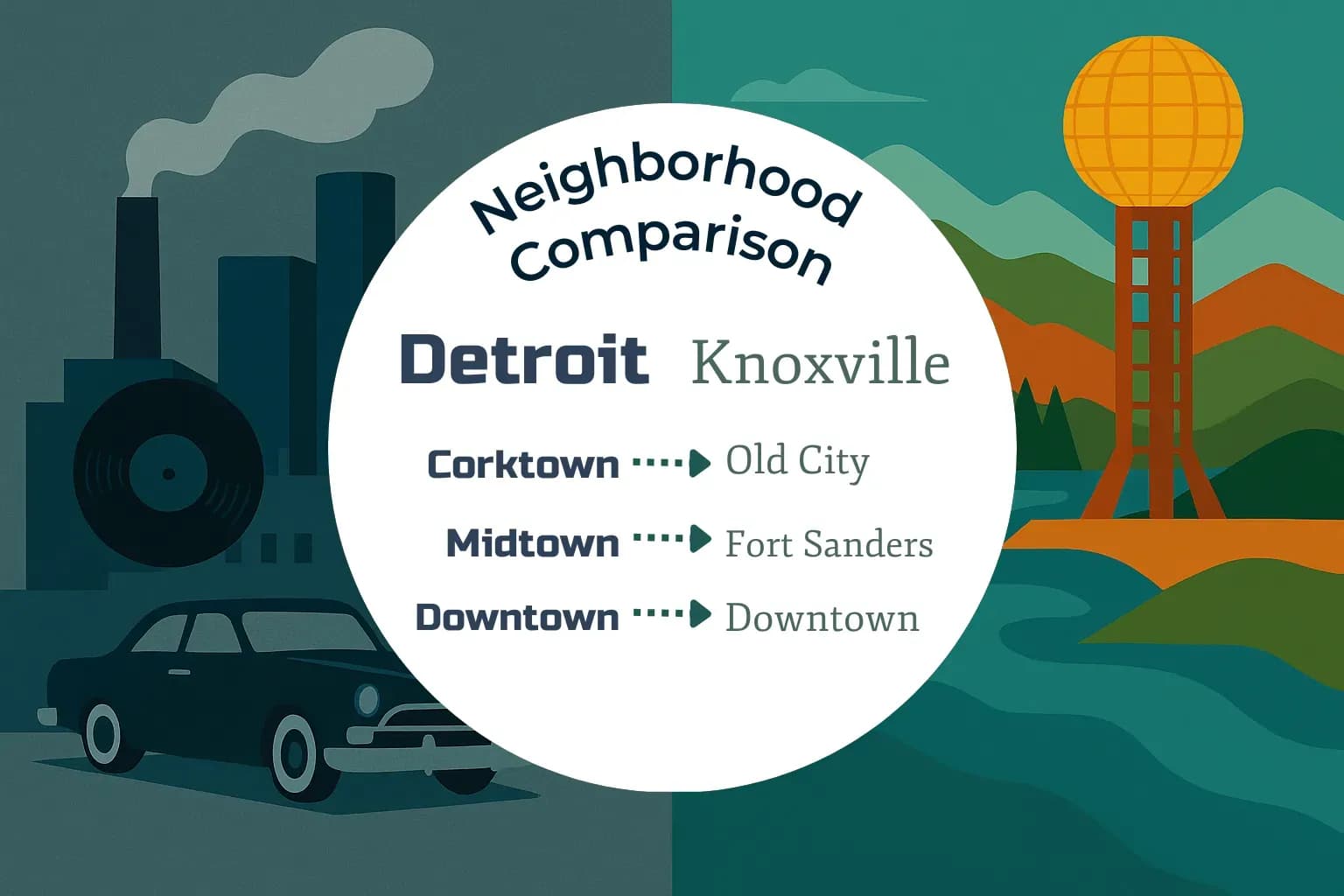 Detroit vs Knoxville Neighborhood Comparison