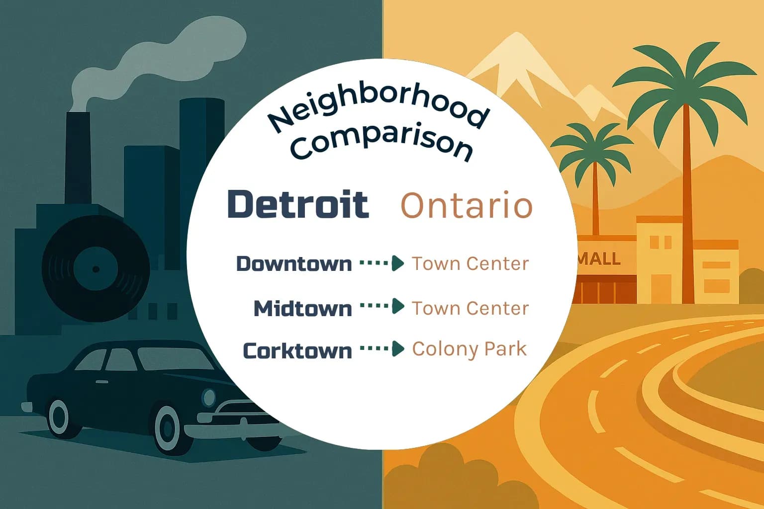 Detroit vs Ontario Neighborhood Comparison