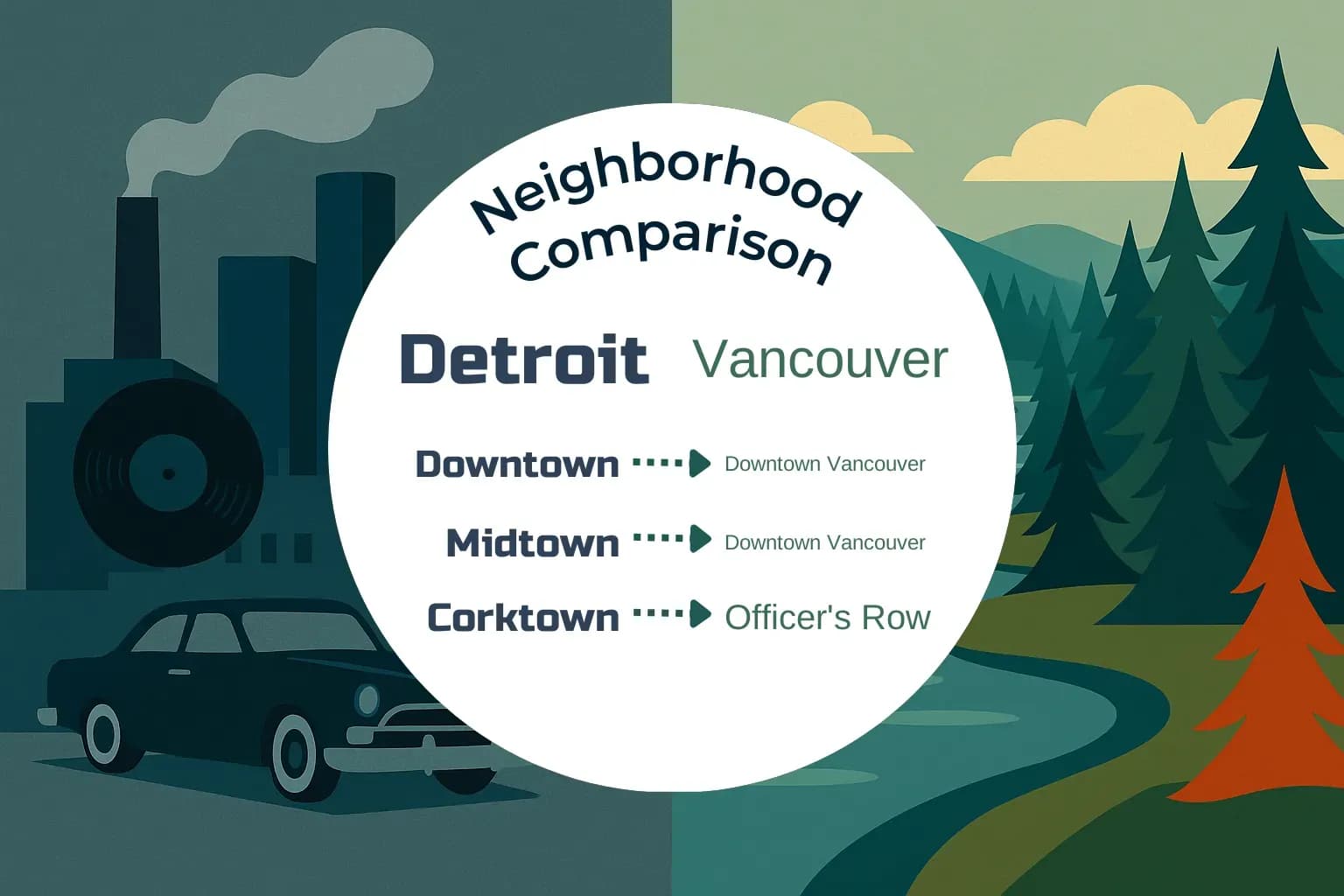 Detroit vs Vancouver Neighborhood Comparison