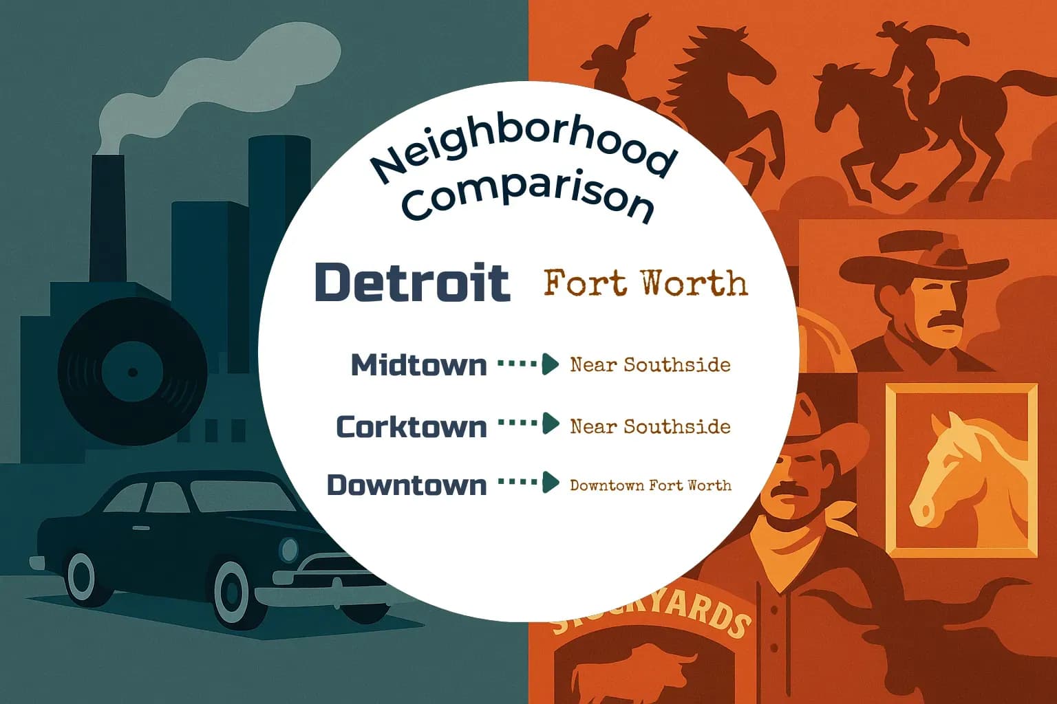 Detroit vs Fort Worth Neighborhood Comparison