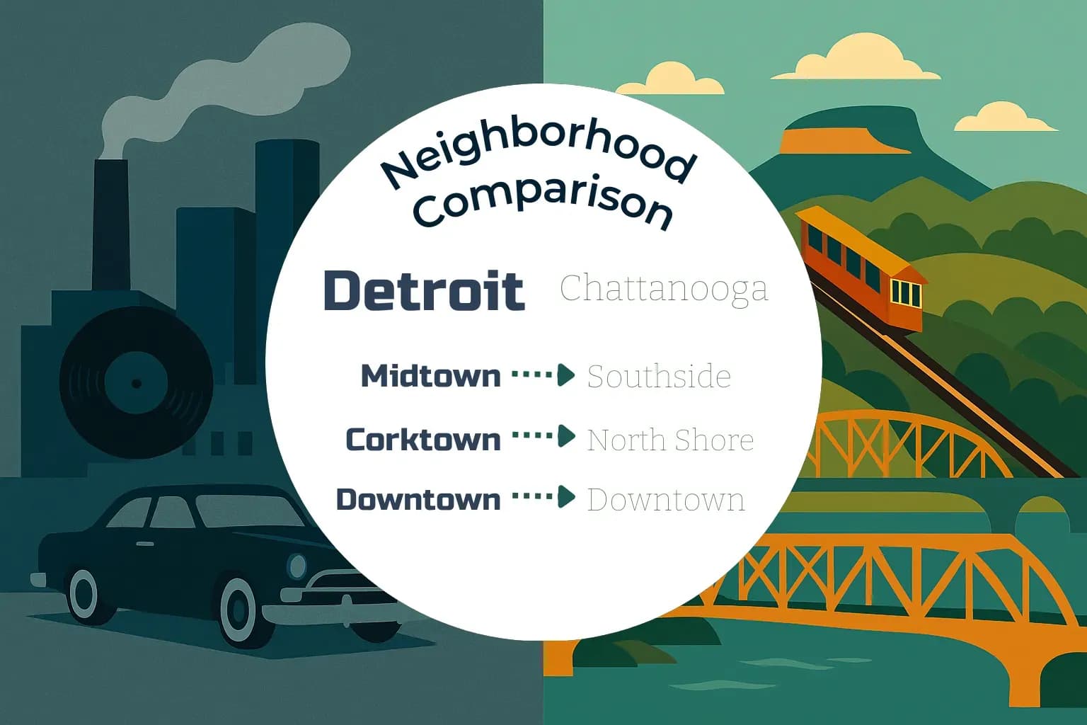 Detroit vs Chattanooga Neighborhood Comparison