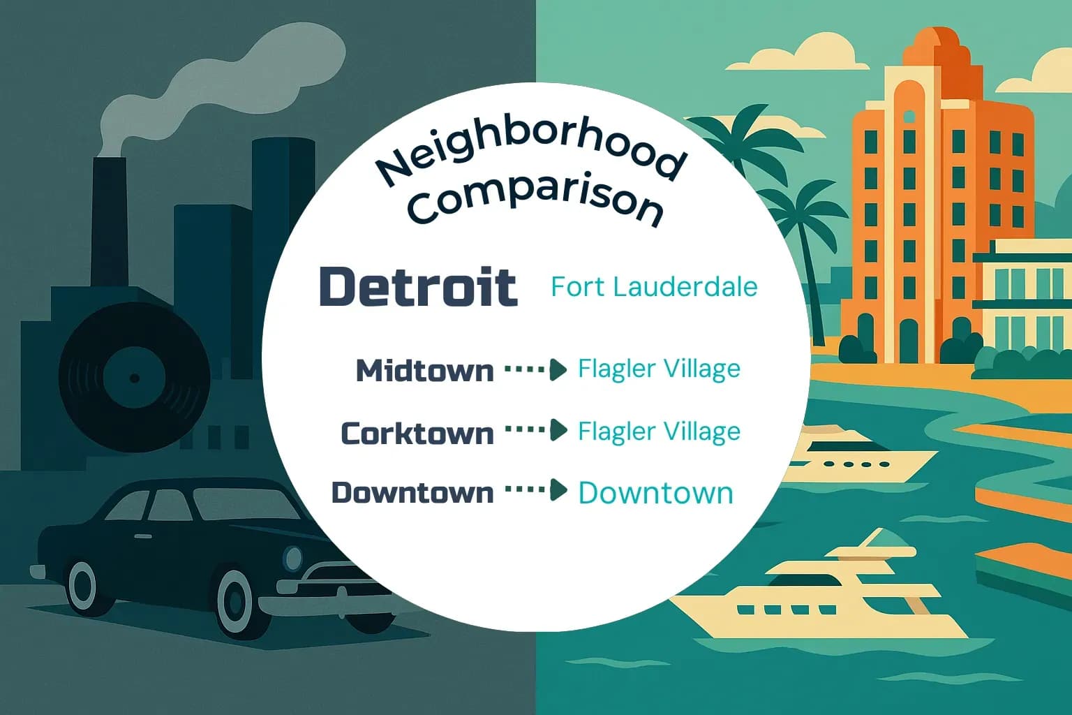 Detroit vs Fort Lauderdale Neighborhood Comparison