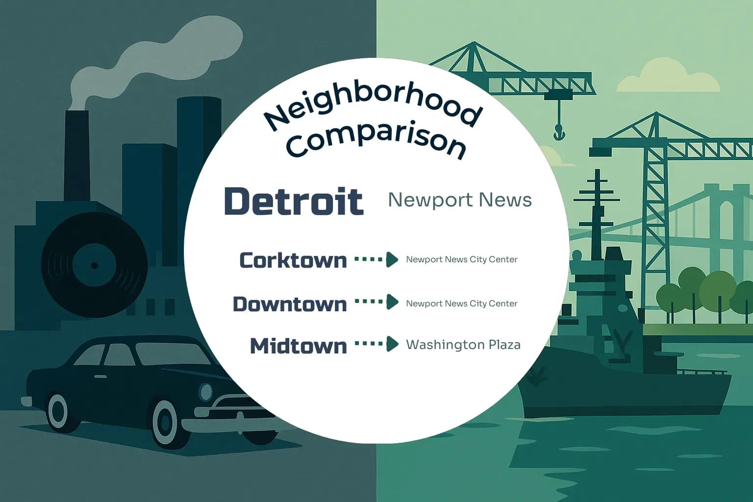 Detroit vs Newport News Neighborhood Comparison