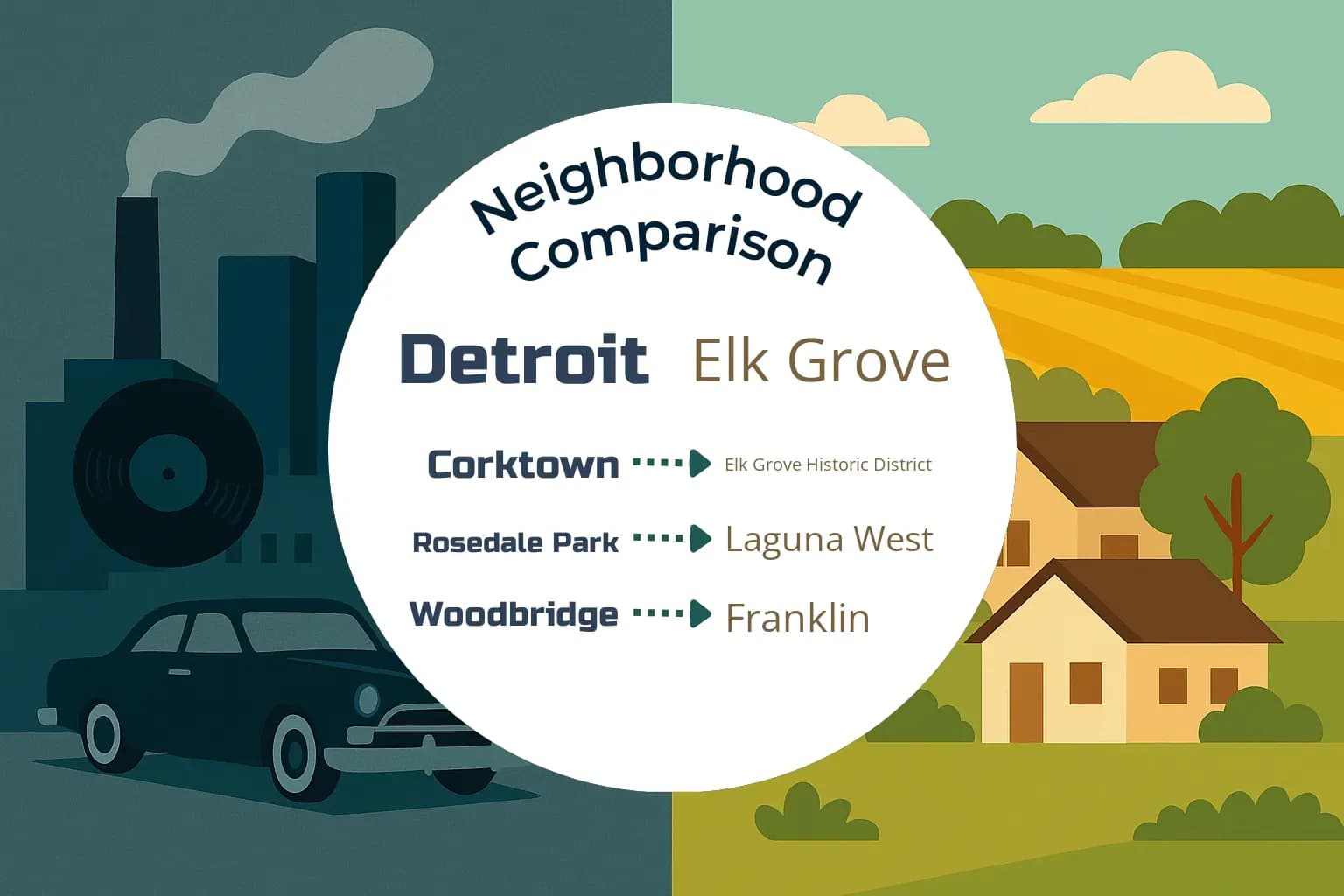 Detroit vs Elk Grove Neighborhood Comparison