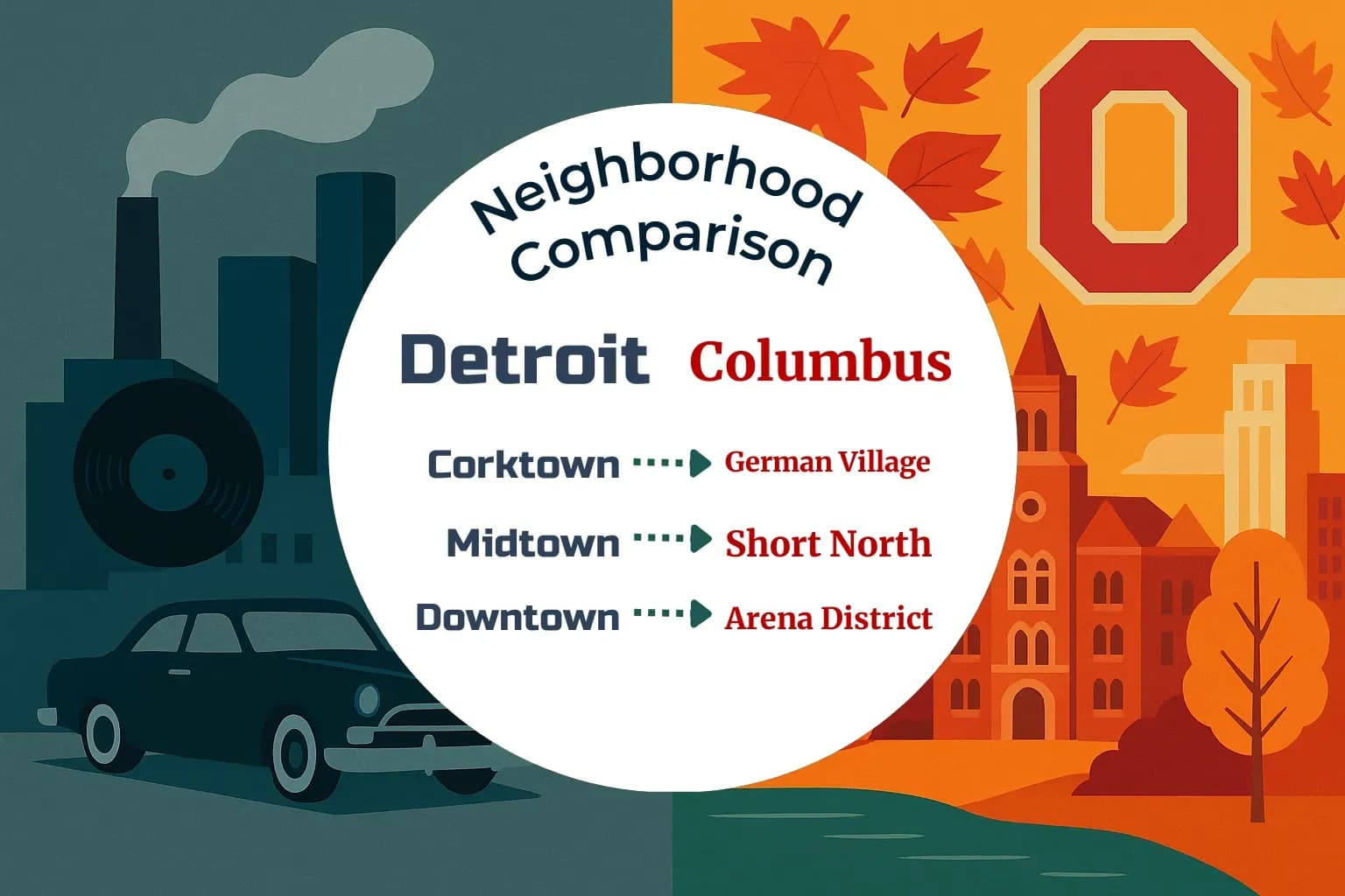 Detroit vs Columbus Neighborhood Comparison
