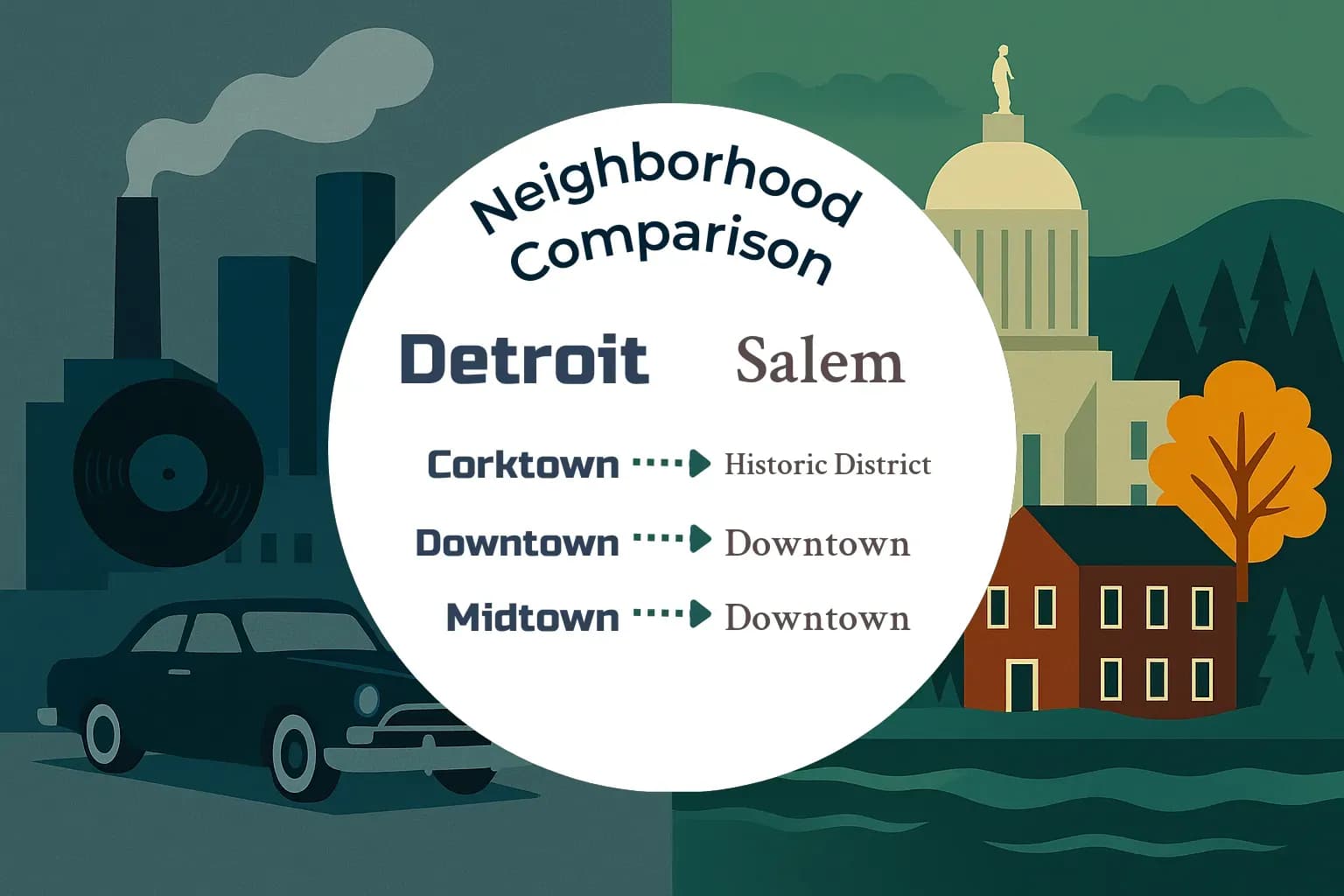 Detroit vs Salem Neighborhood Comparison