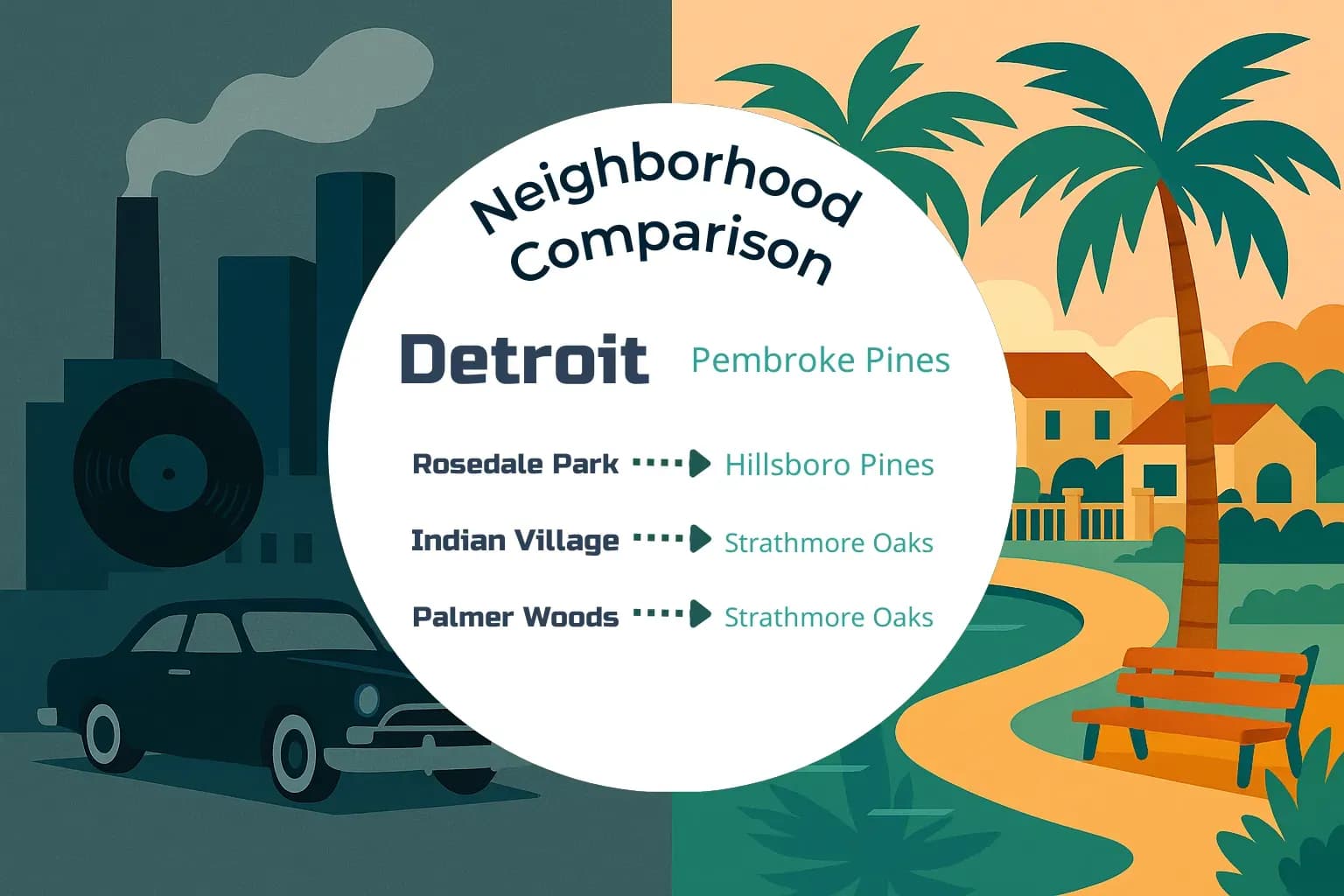 Detroit vs Pembroke Pines Neighborhood Comparison