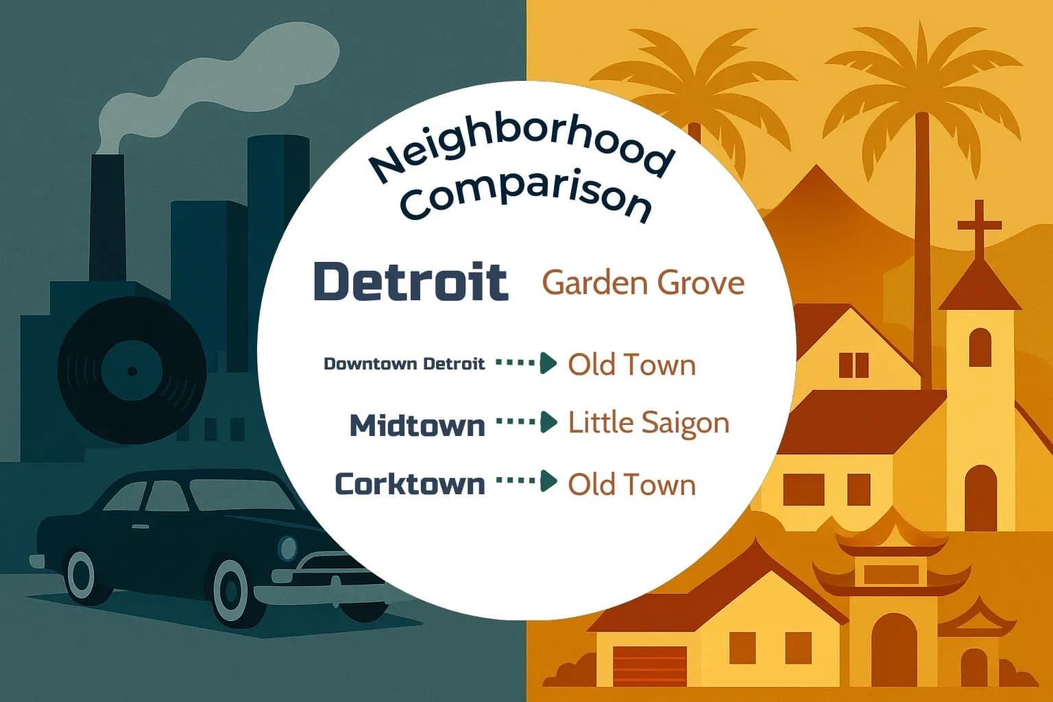 Detroit vs Garden Grove Neighborhood Comparison