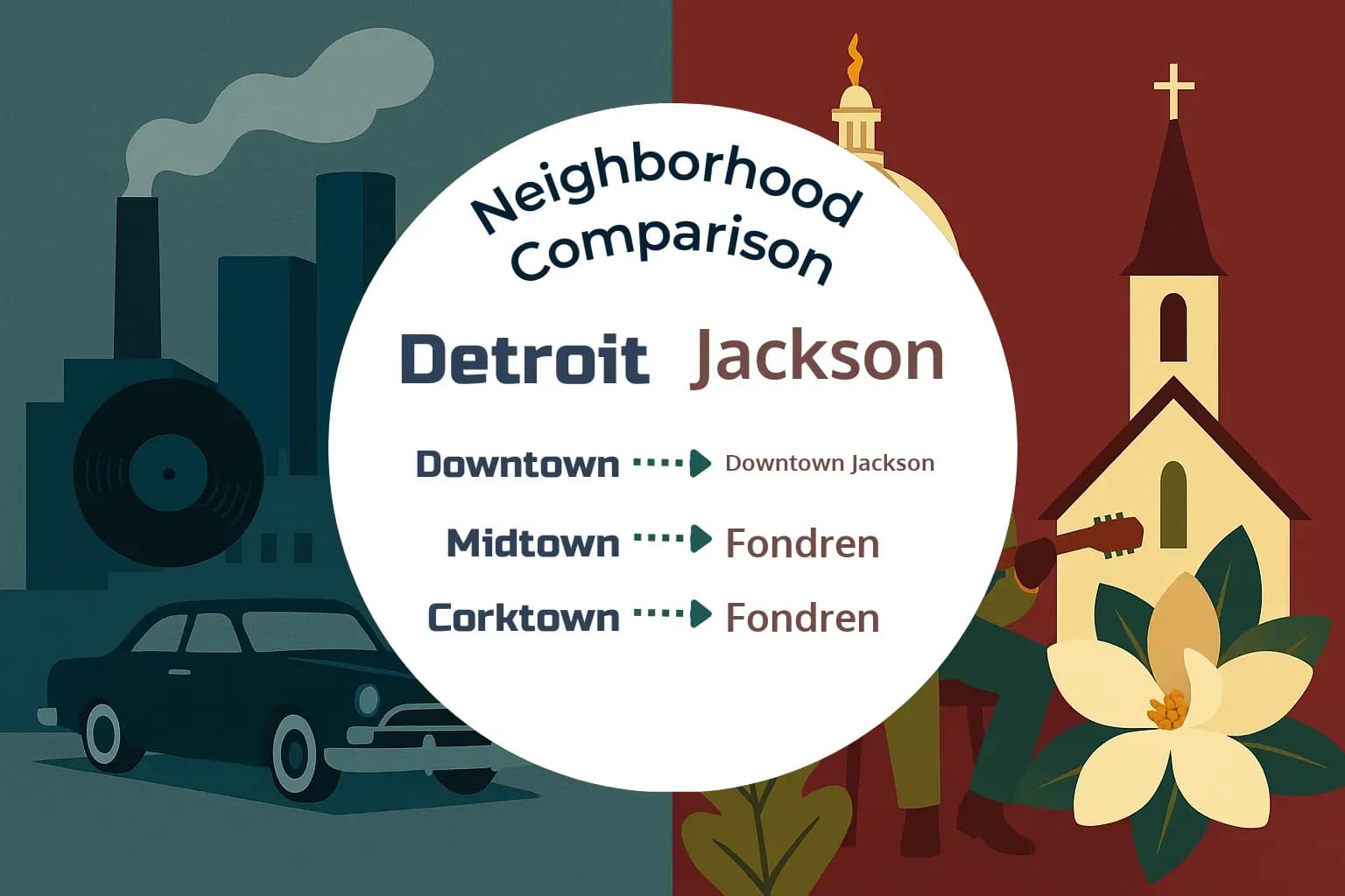 Detroit vs Jackson Neighborhood Comparison