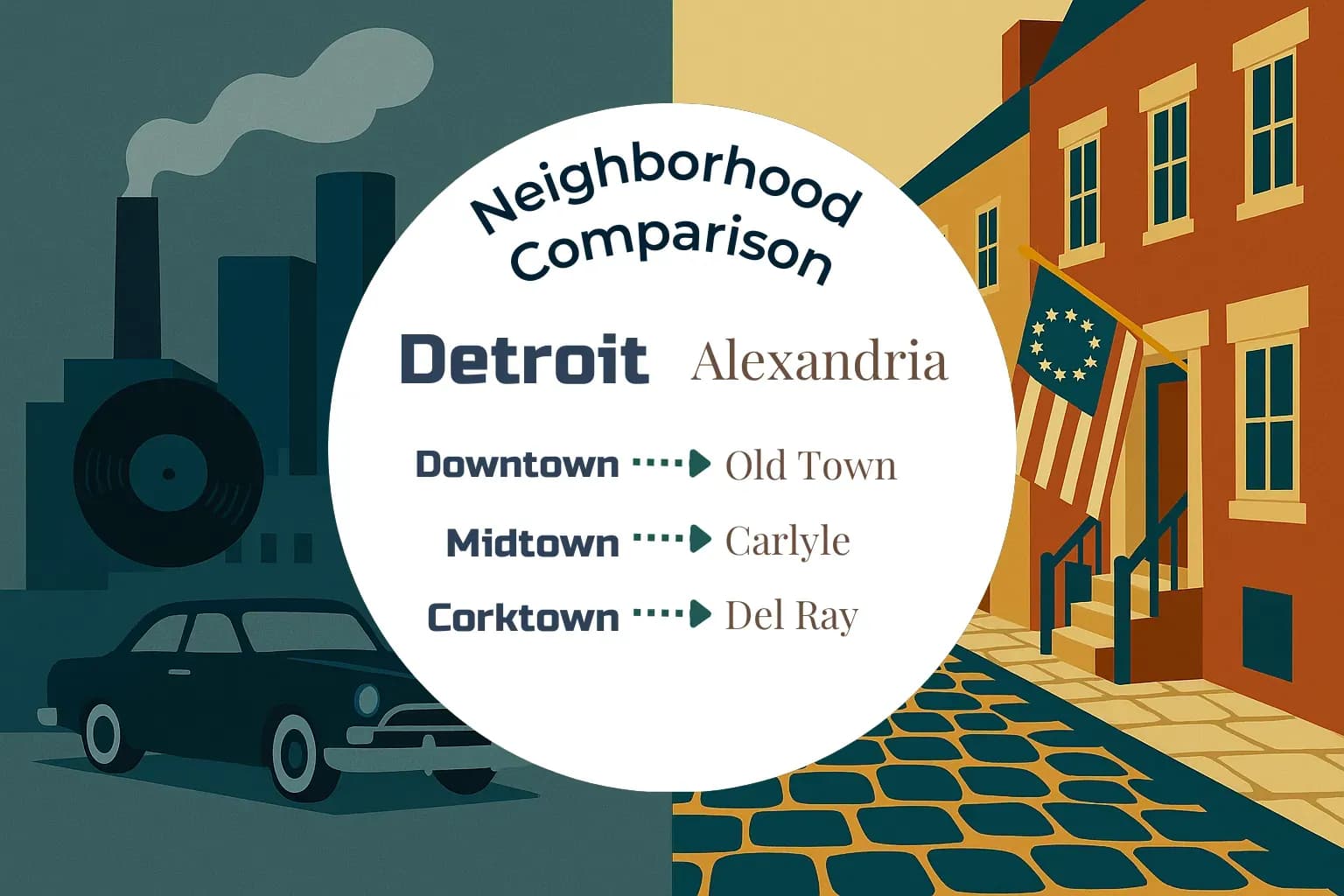 Detroit vs Alexandria Neighborhood Comparison