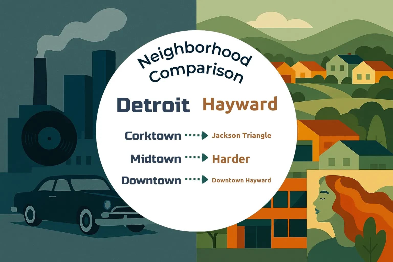 Detroit vs Hayward Neighborhood Comparison
