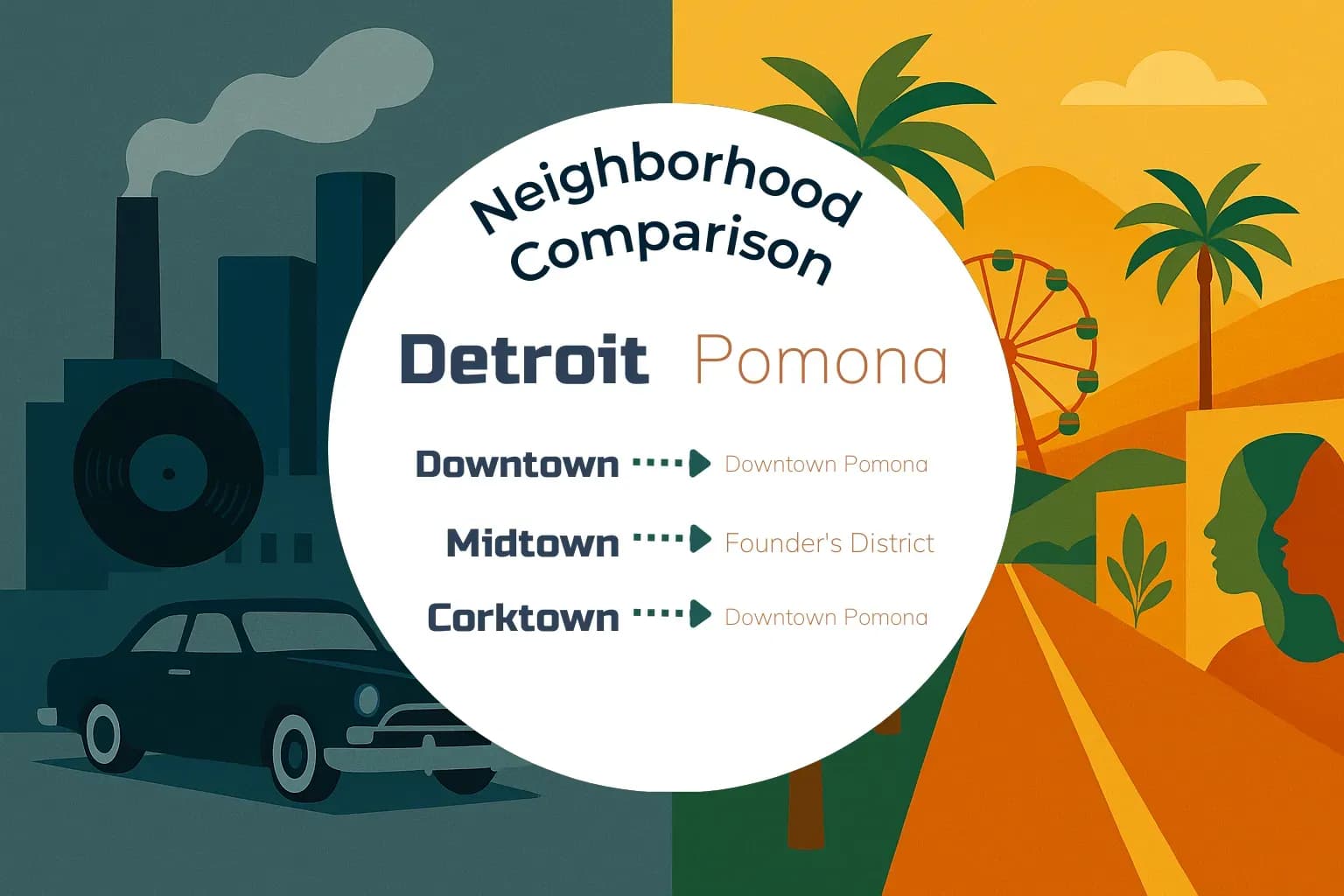 Detroit vs Pomona Neighborhood Comparison