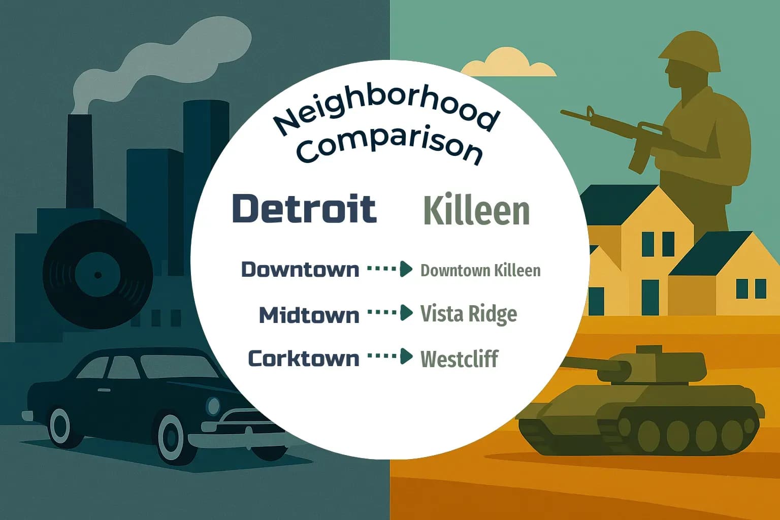 Detroit vs Killeen Neighborhood Comparison
