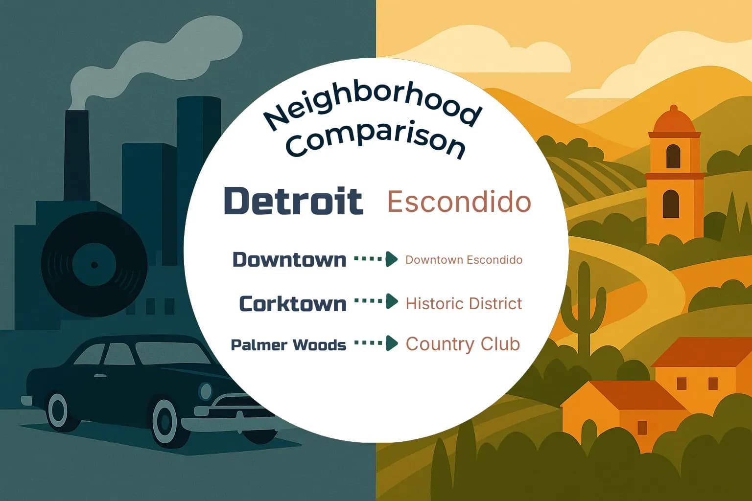 Detroit vs Escondido Neighborhood Comparison