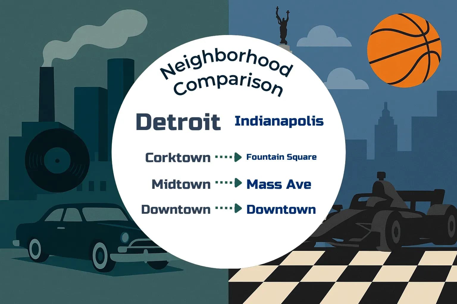 Detroit vs Indianapolis Neighborhood Comparison