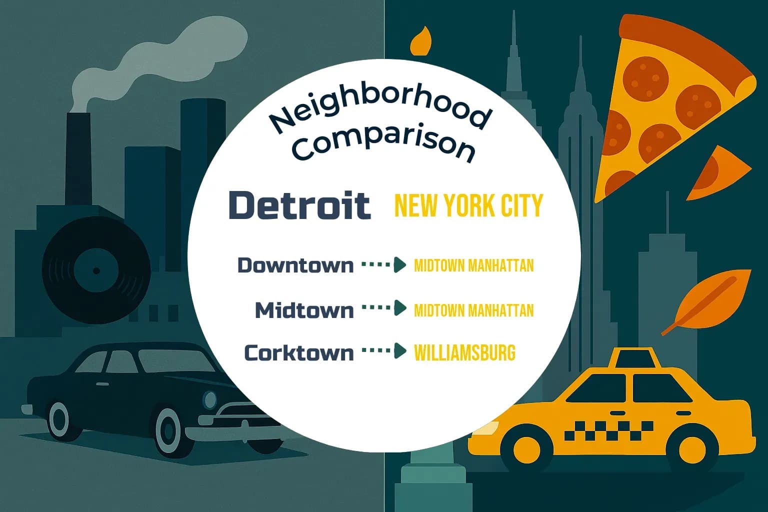 Detroit vs New York City Neighborhood Comparison