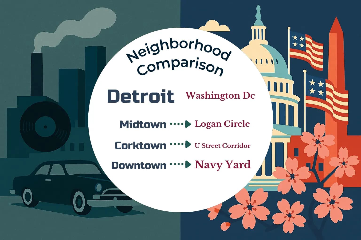 Detroit vs Washington DC Neighborhood Comparison