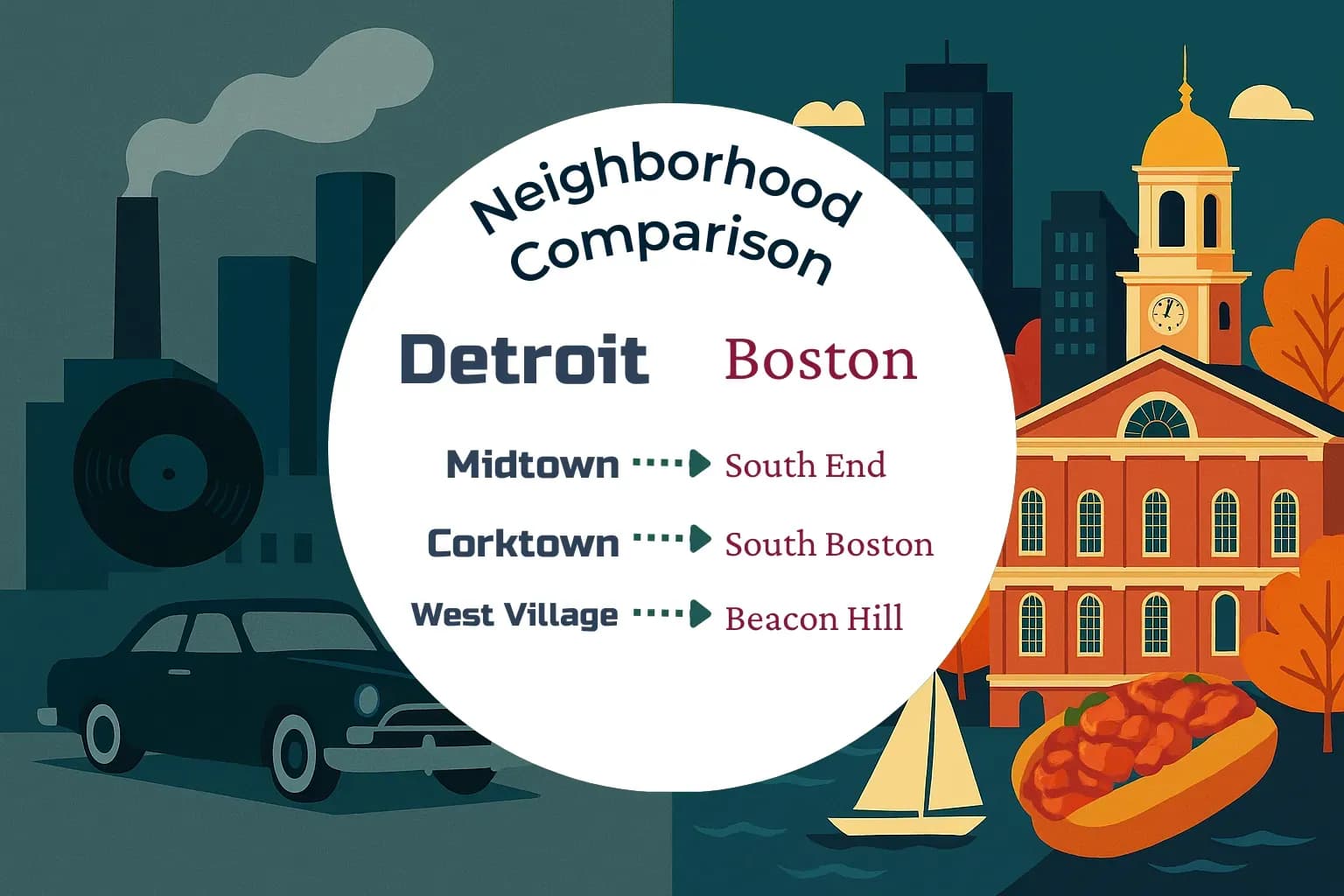 Detroit vs Boston Neighborhood Comparison
