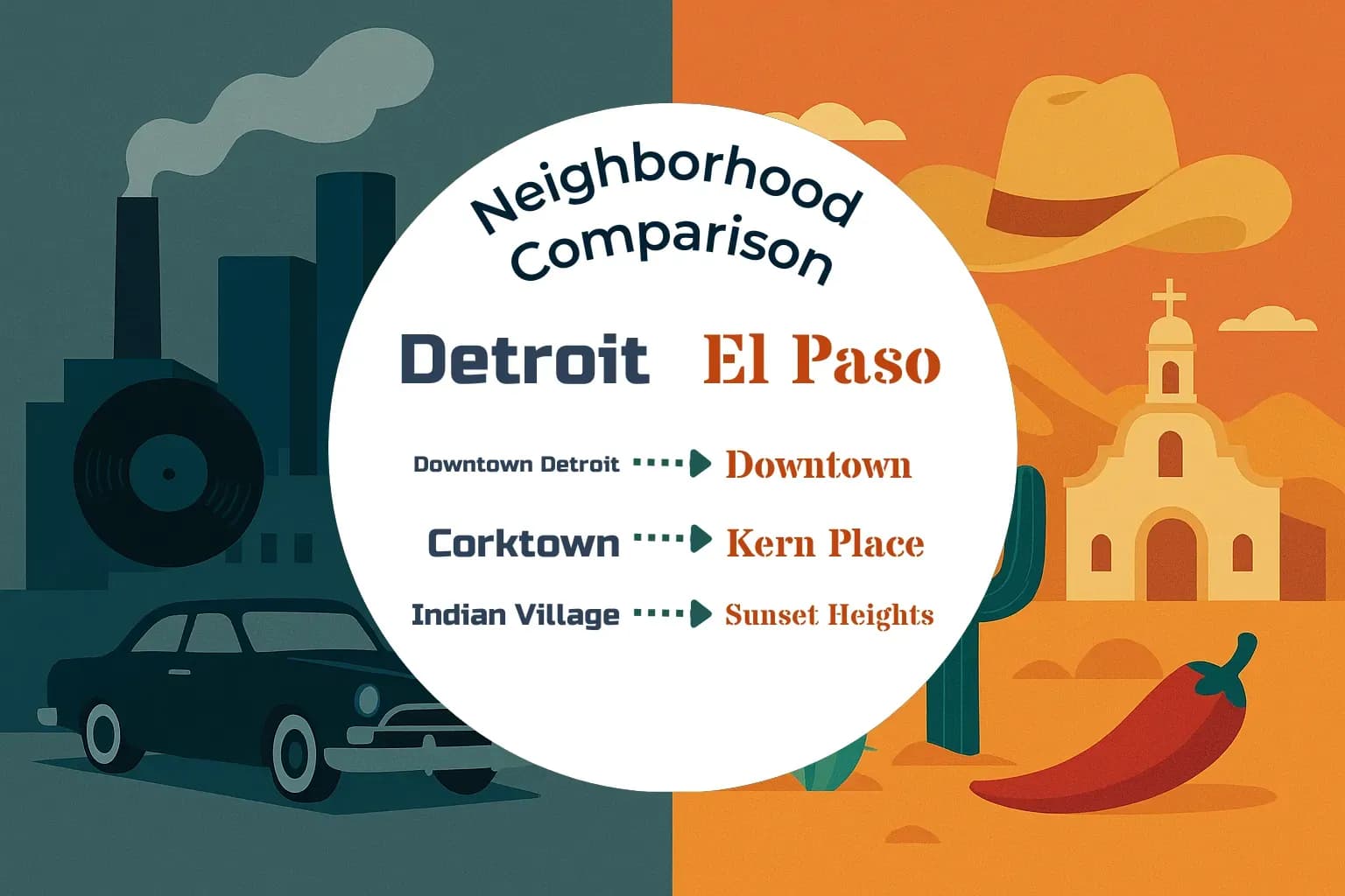 Detroit vs El Paso Neighborhood Comparison