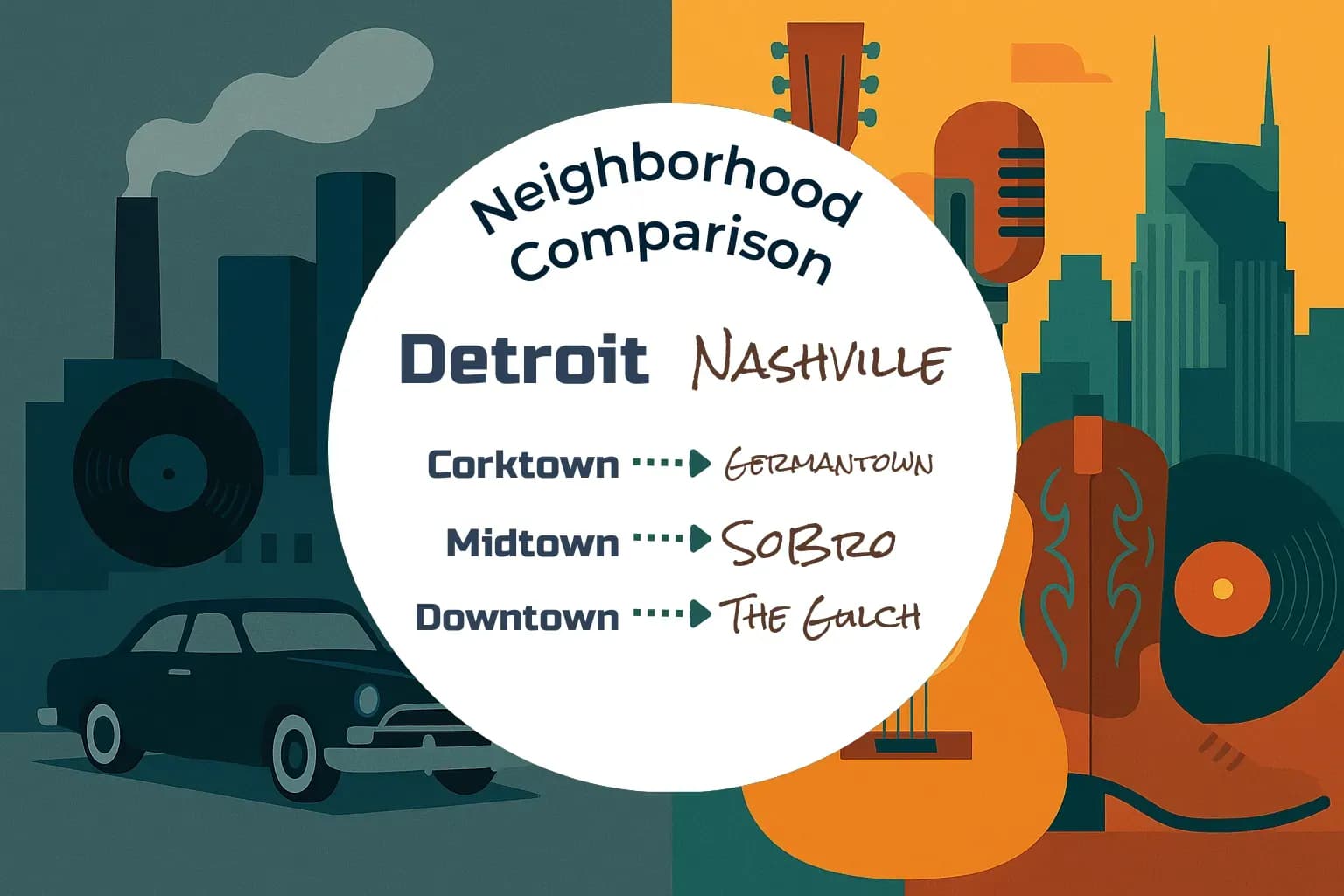 Detroit vs Nashville Neighborhood Comparison