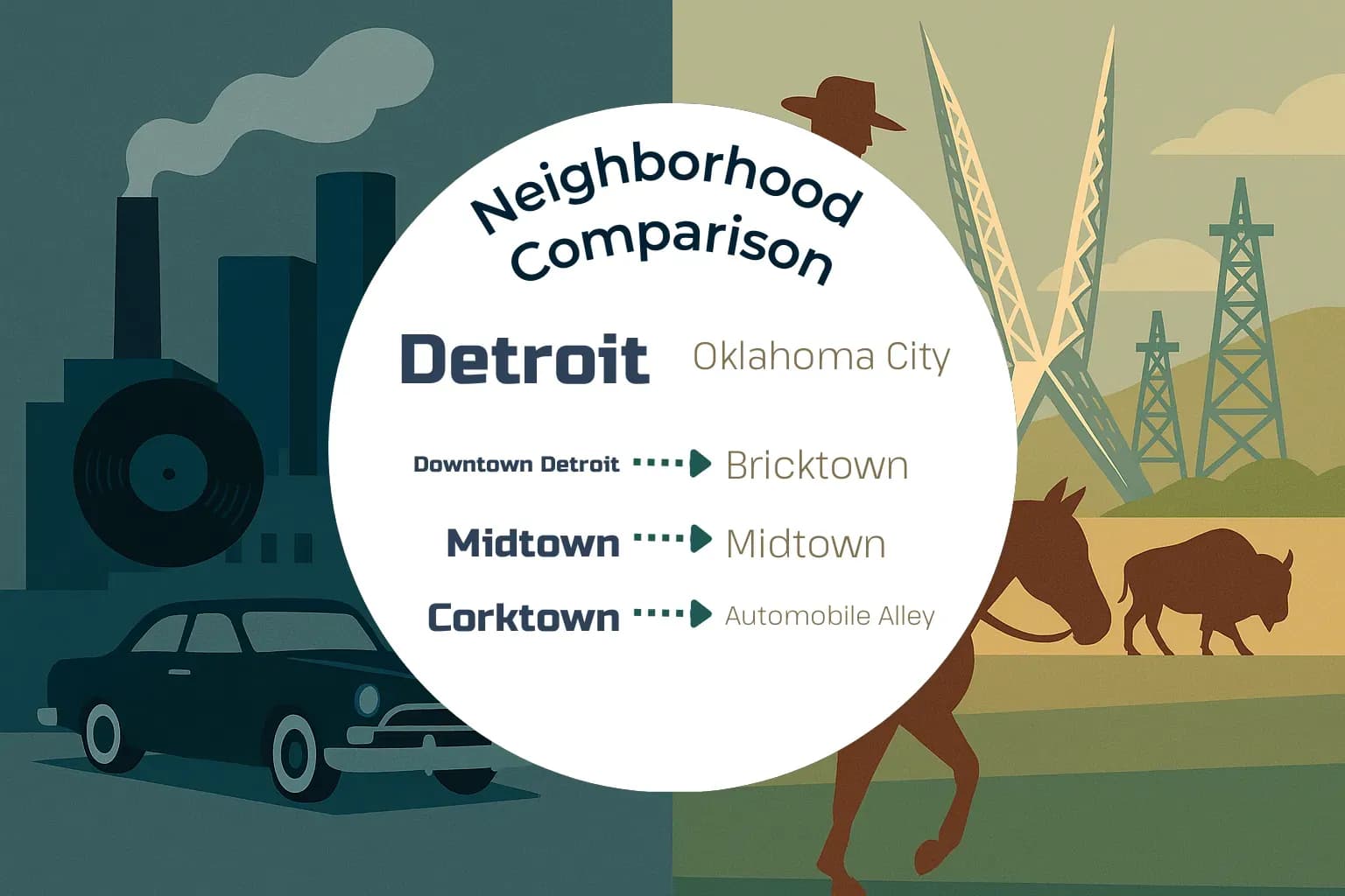 Detroit vs Oklahoma City Neighborhood Comparison