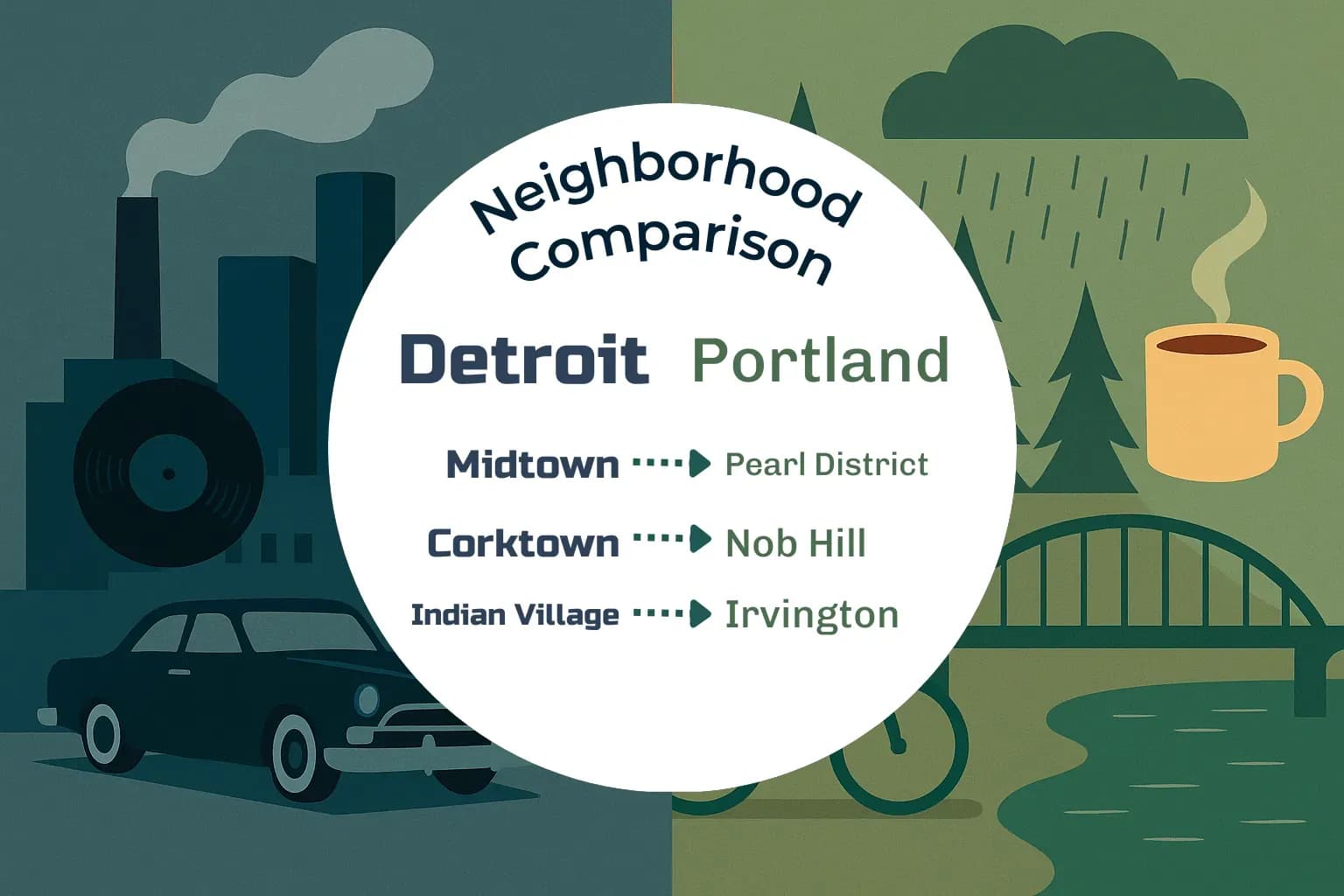 Detroit vs Portland Neighborhood Comparison