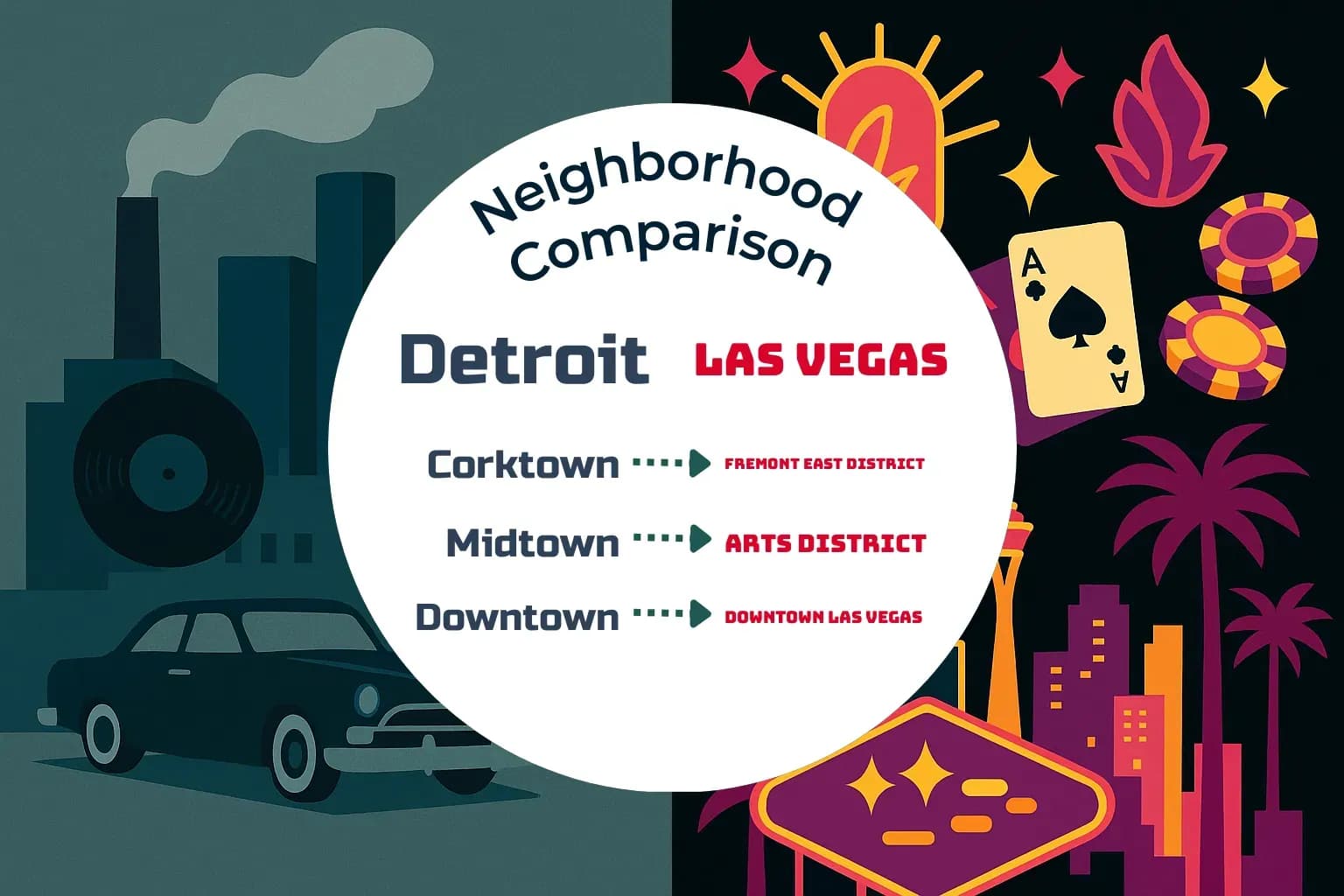 Detroit vs Las Vegas Neighborhood Comparison