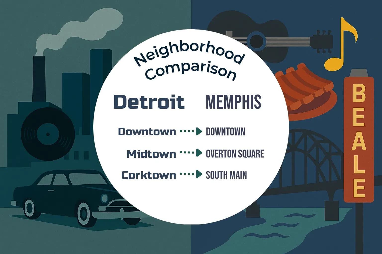 Detroit vs Memphis Neighborhood Comparison