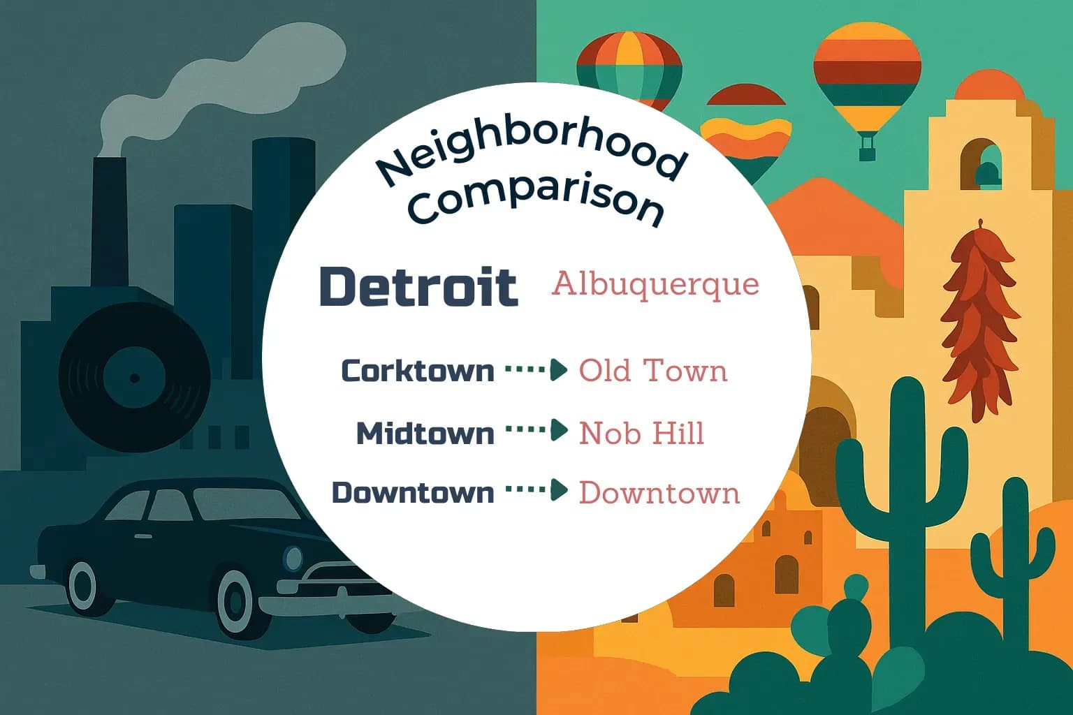 Detroit vs Albuquerque Neighborhood Comparison